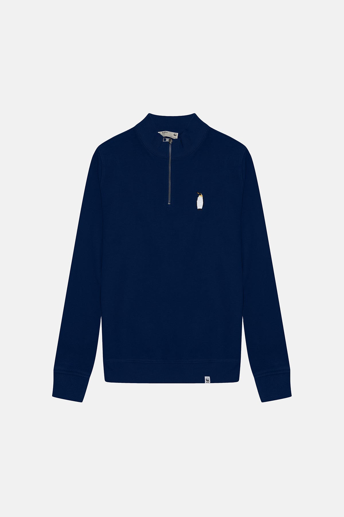 İmparator Penguen Super Soft Çeyrek Fermuarlı Sweatshirt - Lacivert
