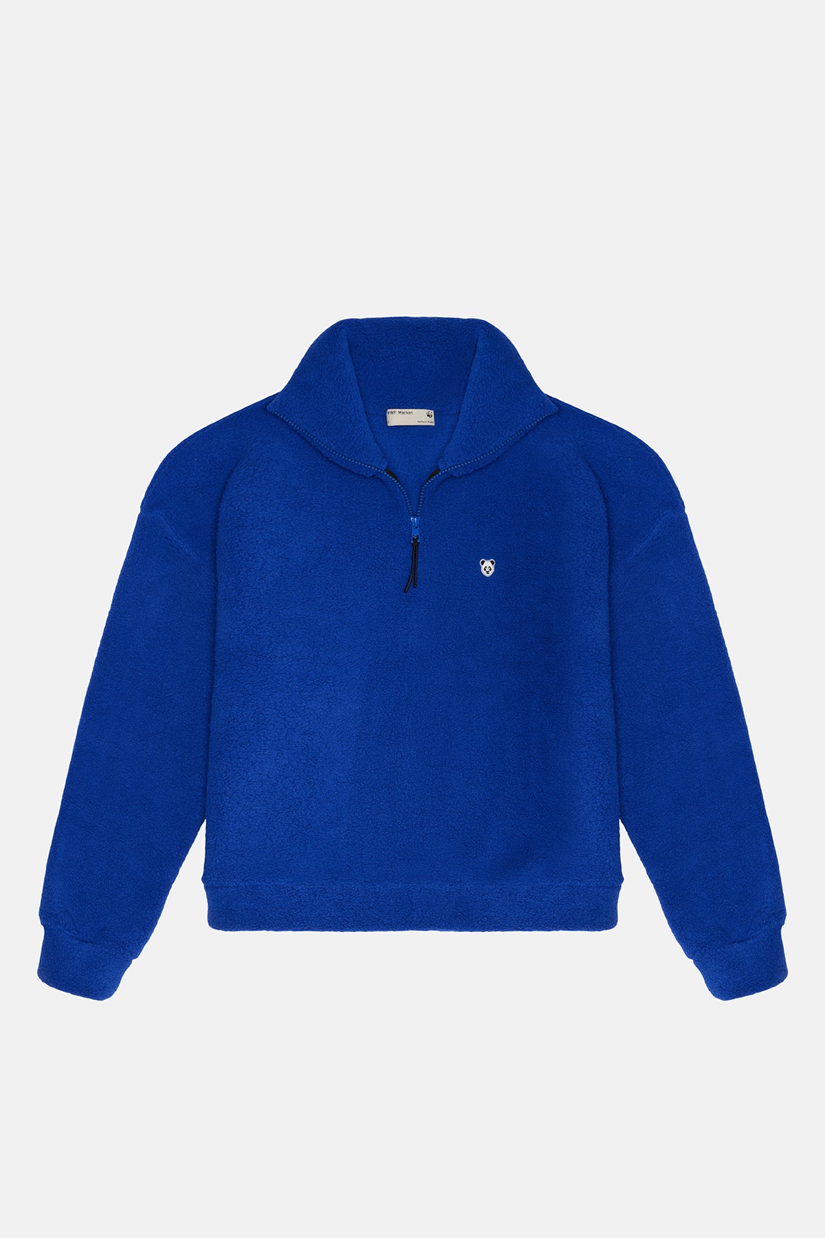 Panda Sherpa Quarter-Zip Sweatshirt - Saks Mavi