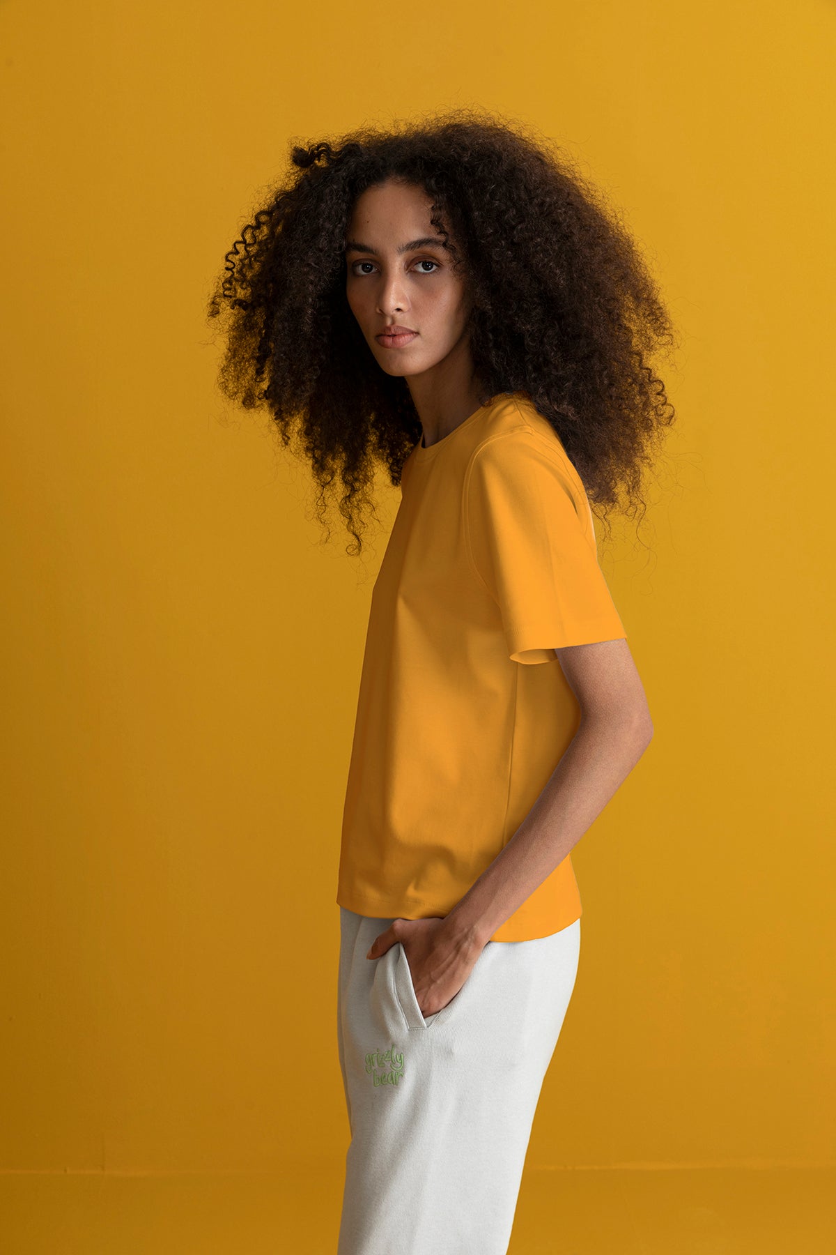 Basic Lightweight Kadın T-Shirt - Turuncu
