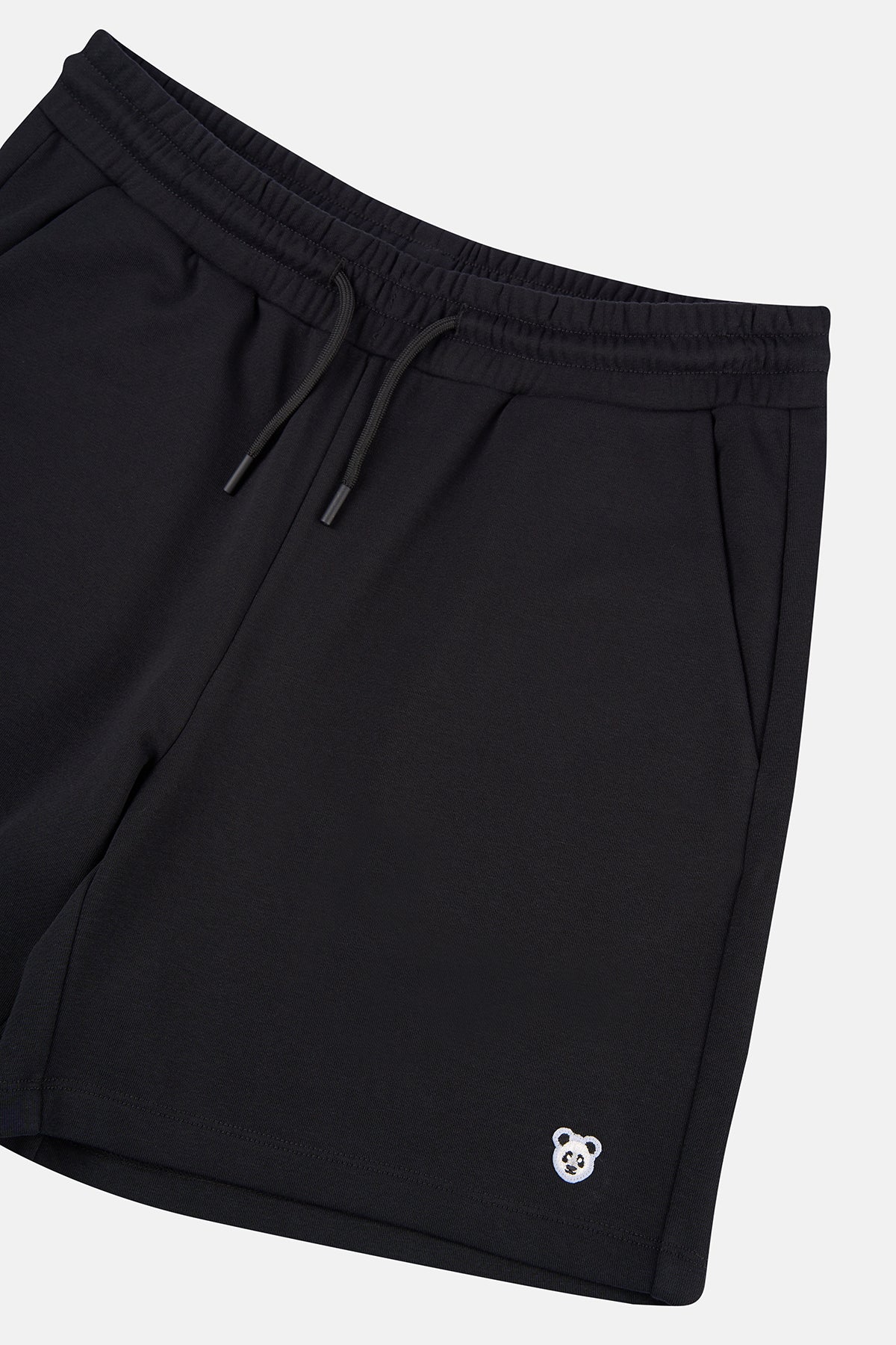 Panda Soft Fleece Erkek Şort - Siyah