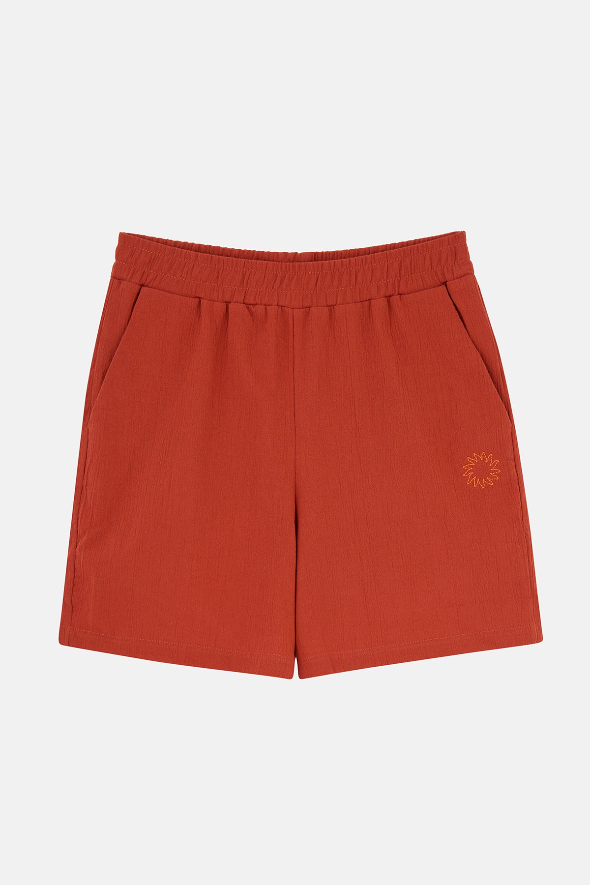 Güneş Müslin Şort - Kiremit