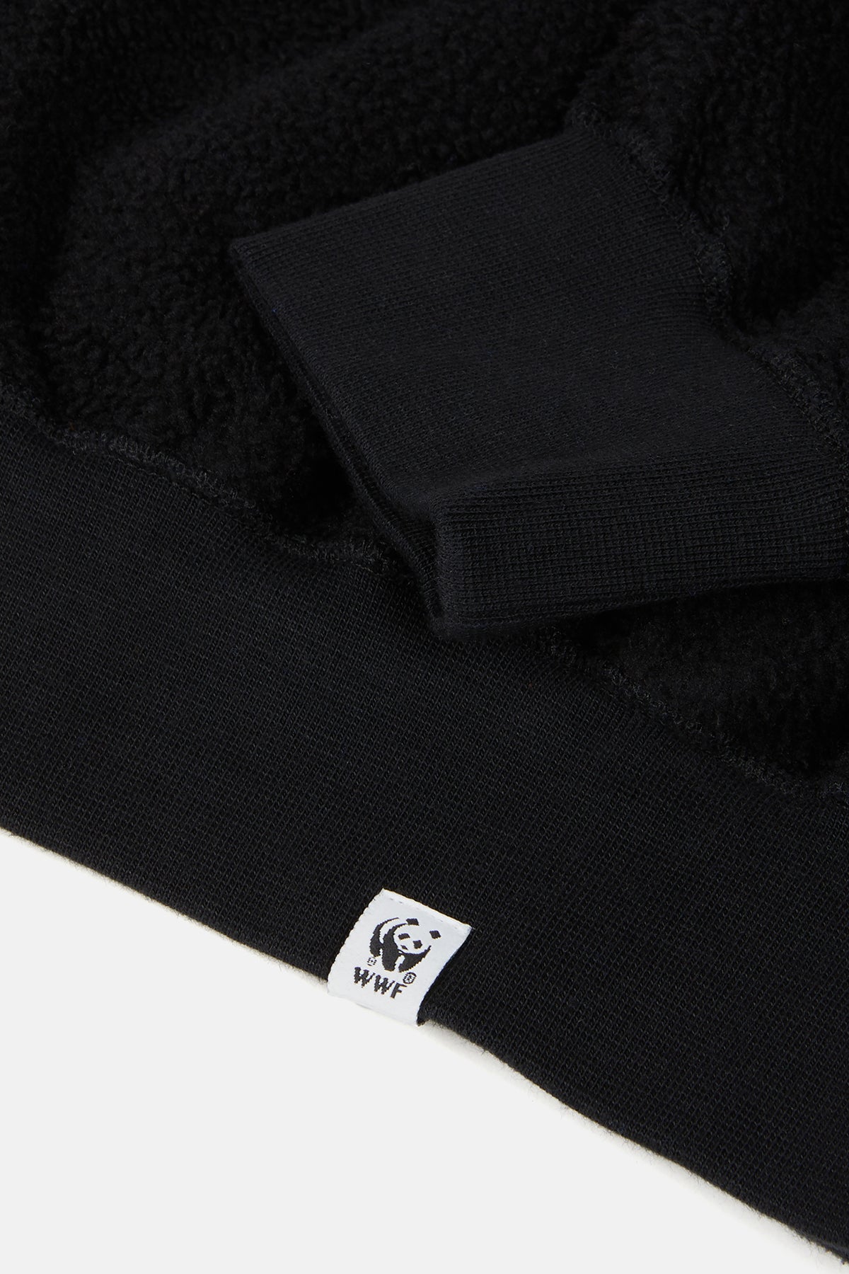 Teddy Çift Taraflı Sweatshirt - Siyah
