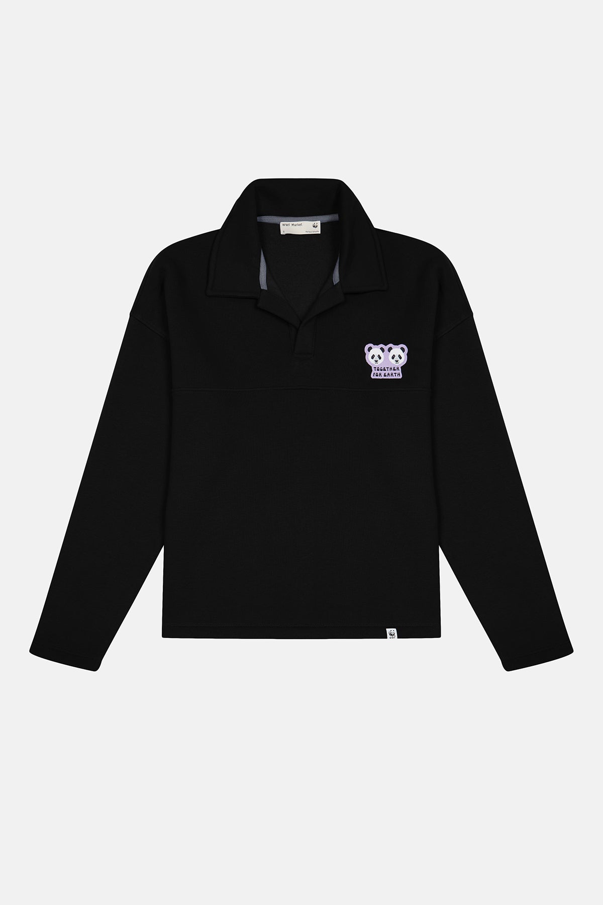 Together For Earth Polo Yaka Sweatshirt - Siyah