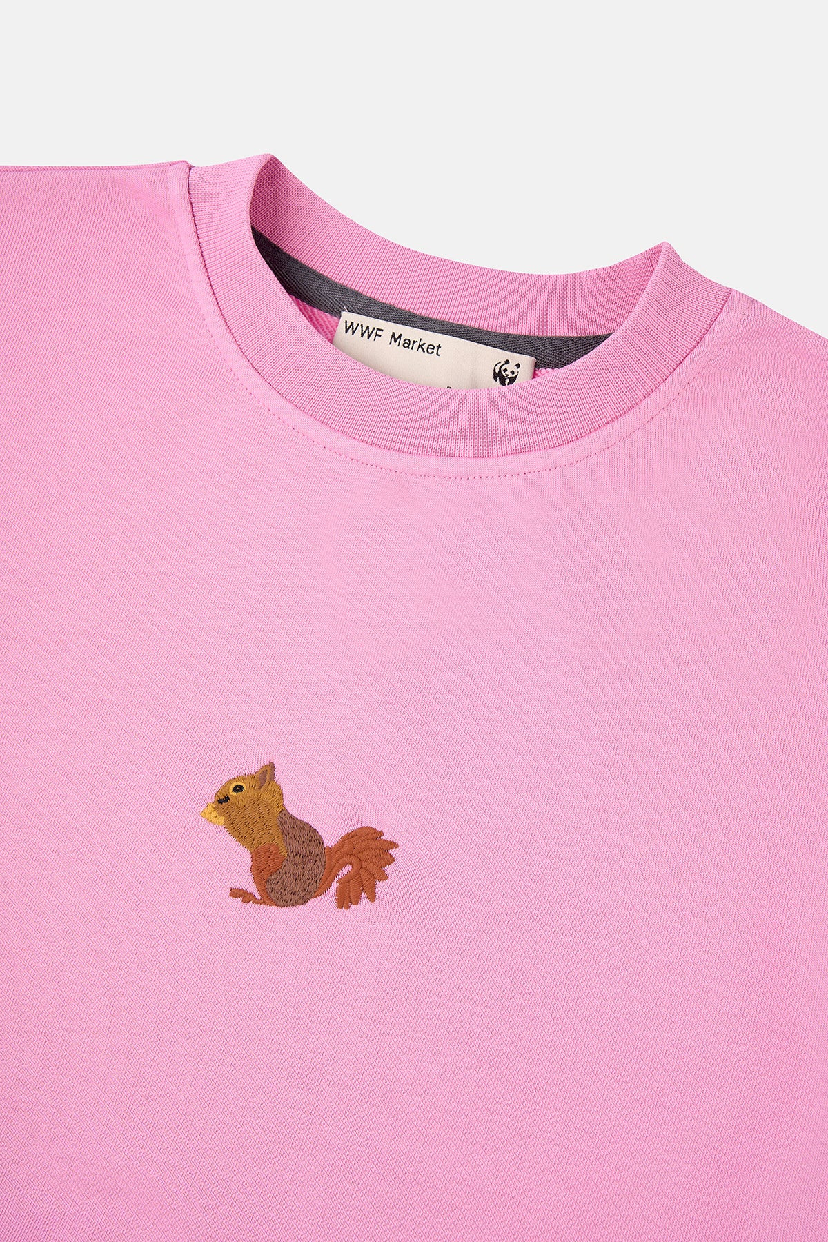 Sincap Soft Fleece Crop Sweatshirt - Pembe