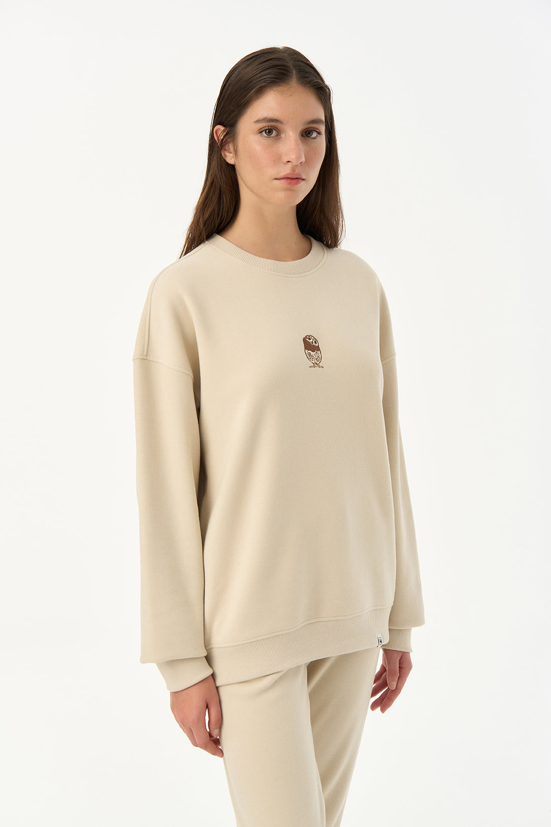 Goblin Baykuş SuperSoft Sweatshirt - Parşömen Bej
