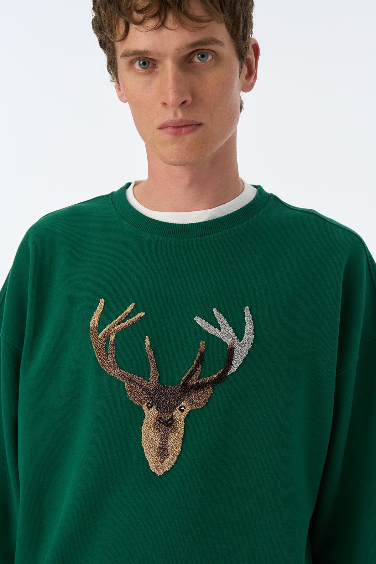 Geyik SuperSoft Sweatshirt - Nefti Yeşil