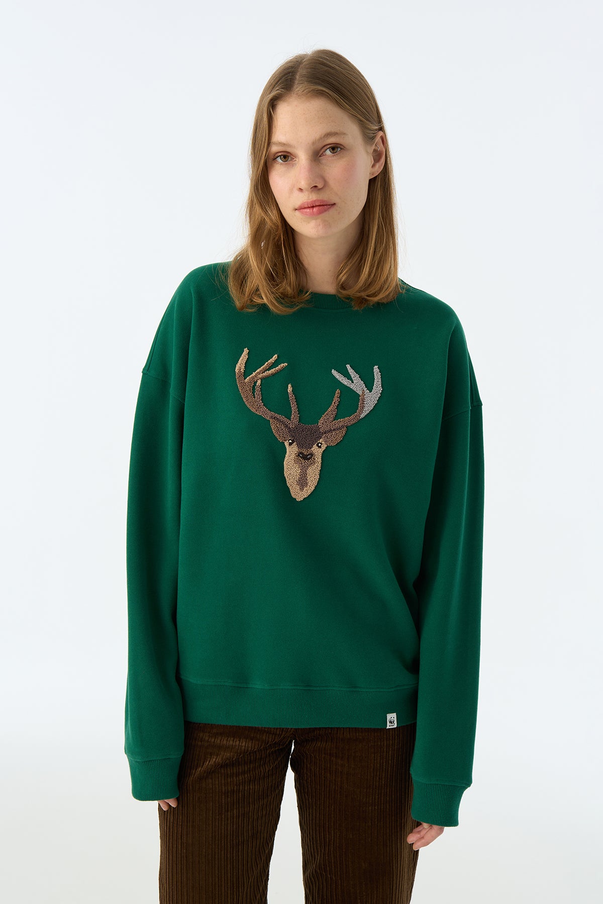 Geyik SuperSoft Sweatshirt - Nefti Yeşil