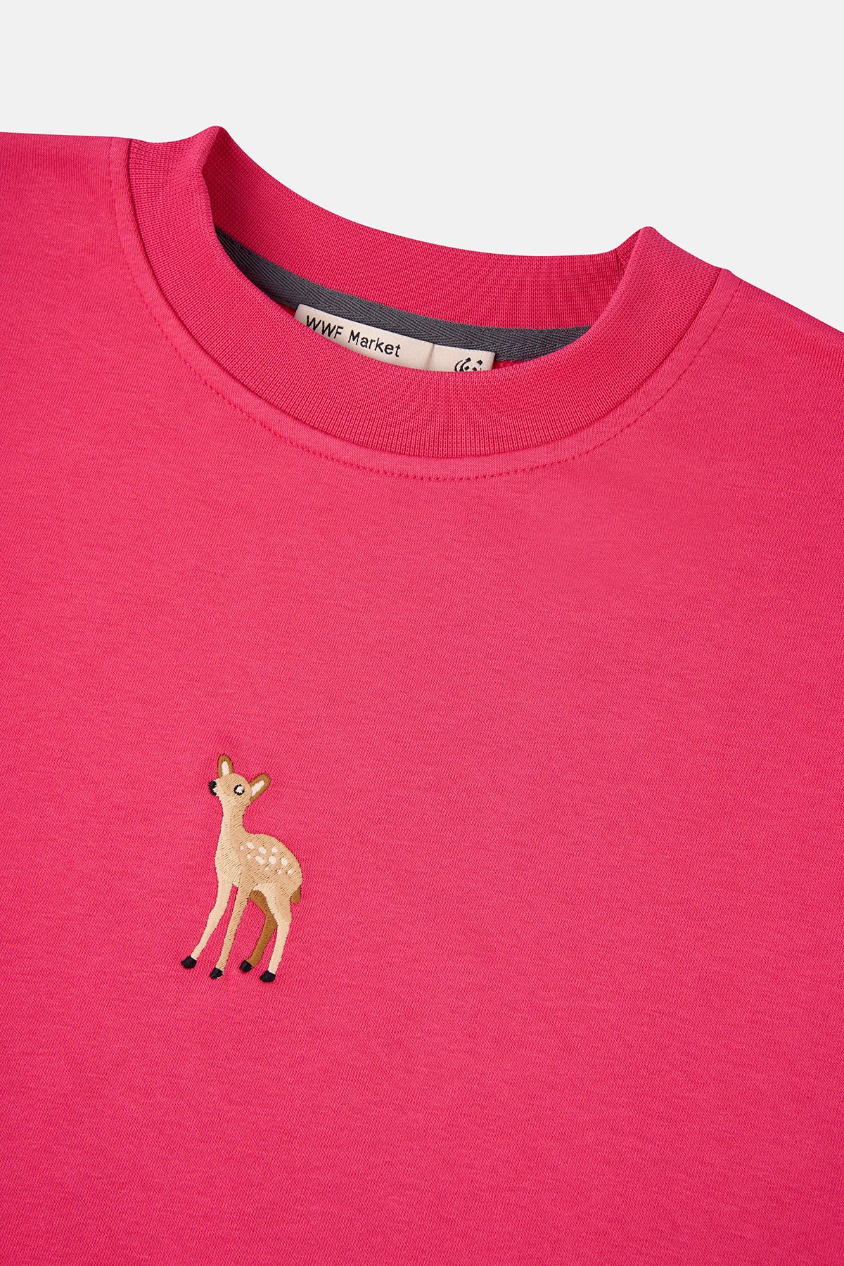 Dağ Ceylanı Soft Fleece Crop Sweatshirt - Pembe