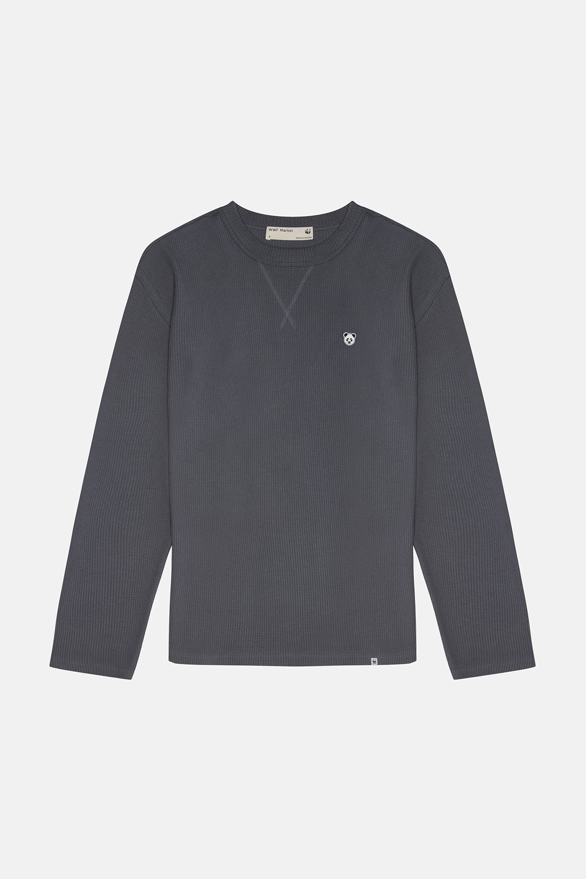 Panda Waffle Sweatshirt - Antrasit