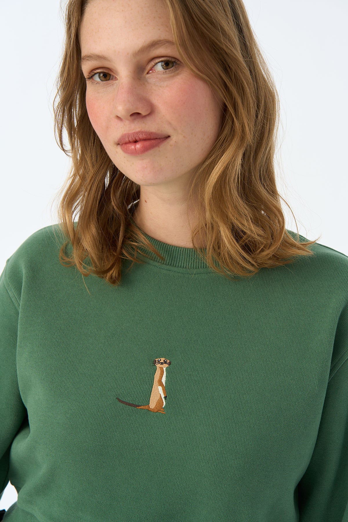 Mirket SuperSoft Crop Sweatshirt - Yeşil