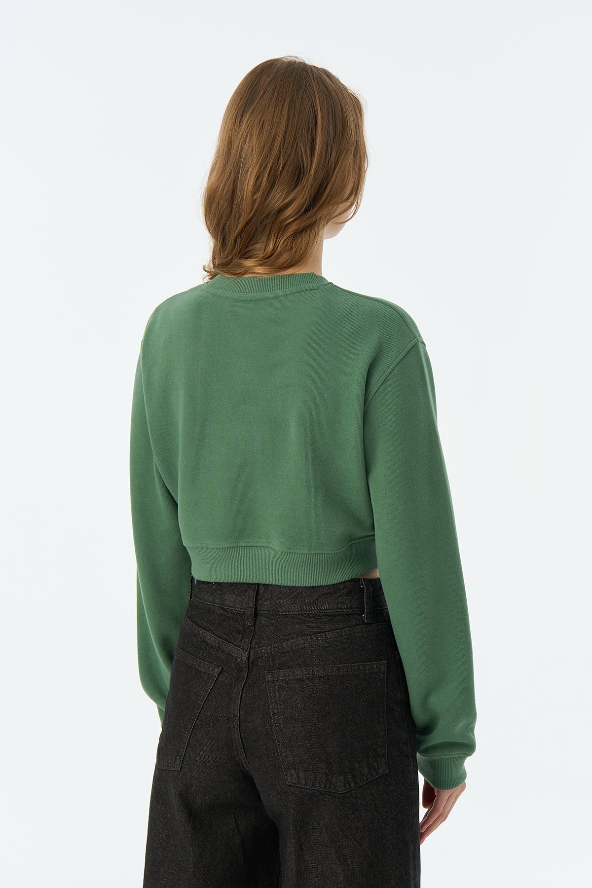 Mirket SuperSoft Crop Sweatshirt - Yeşil