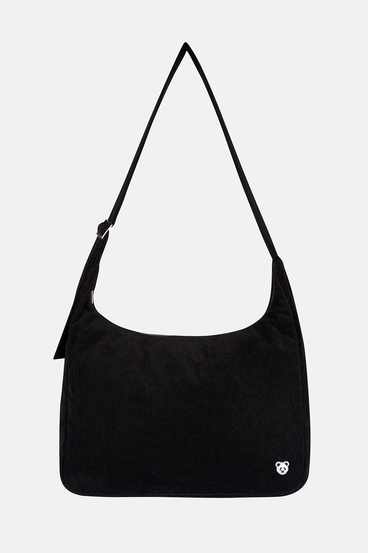 Panda Kadife Çanta - Siyah