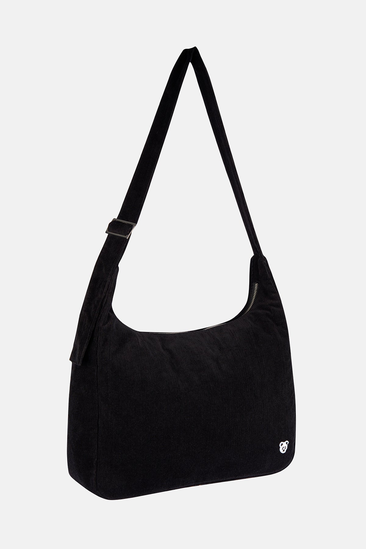 Panda Kadife Çanta - Siyah