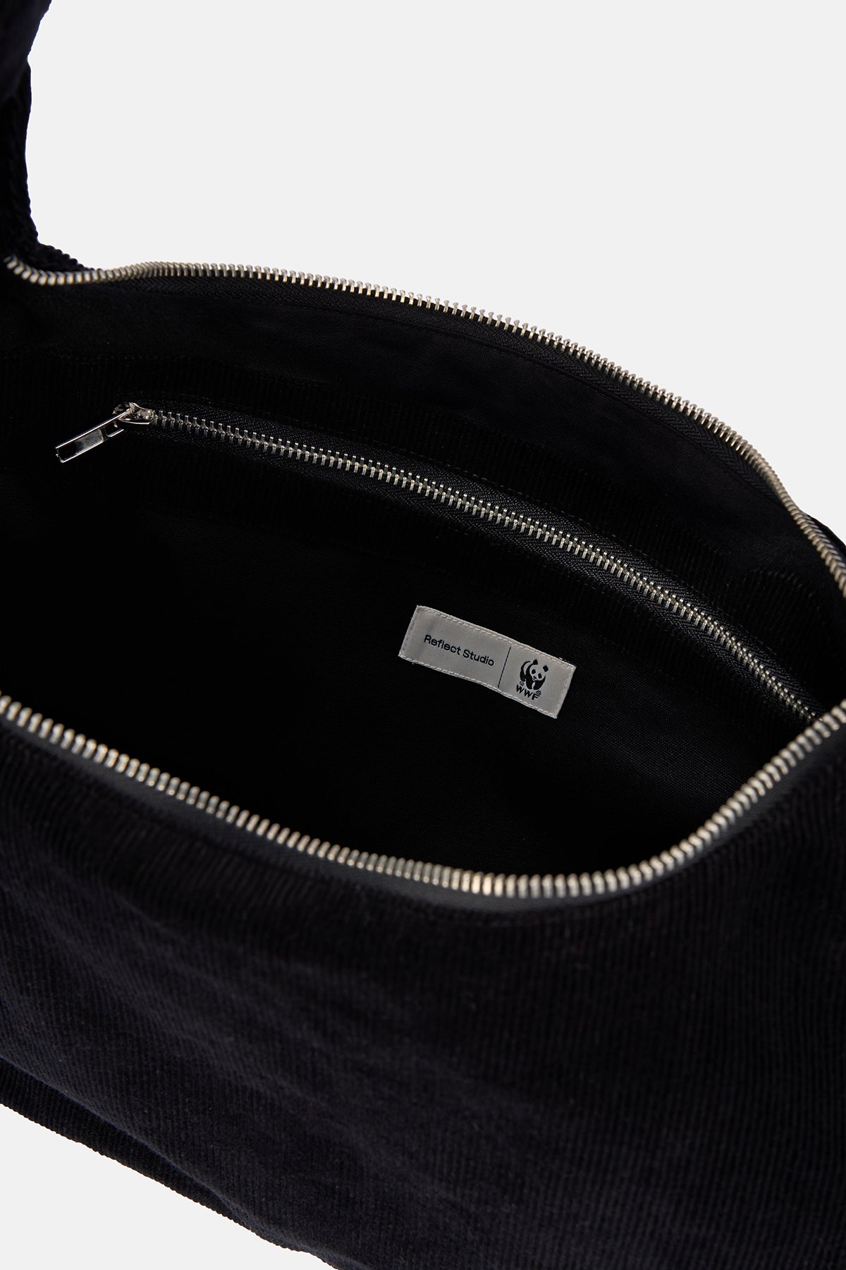 Panda Kadife Çanta - Siyah