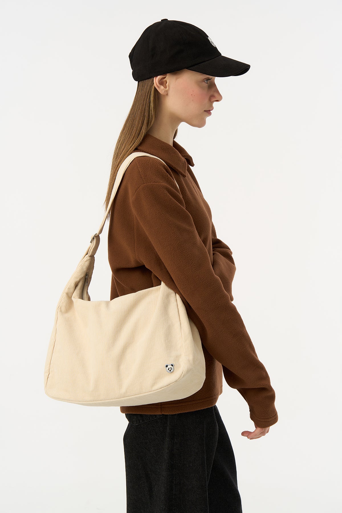 Panda Kadife Çanta - Parşömen Bej