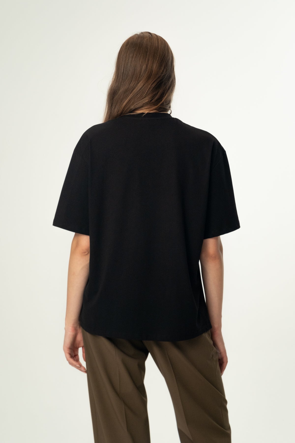 Mercan Yılanı Oversize Lightweight T-Shirt - Siyah