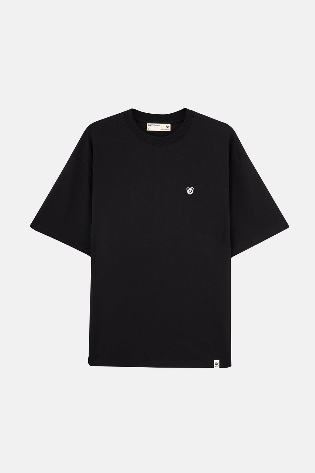 Panda Oversize Lightweight T-Shirt - Siyah