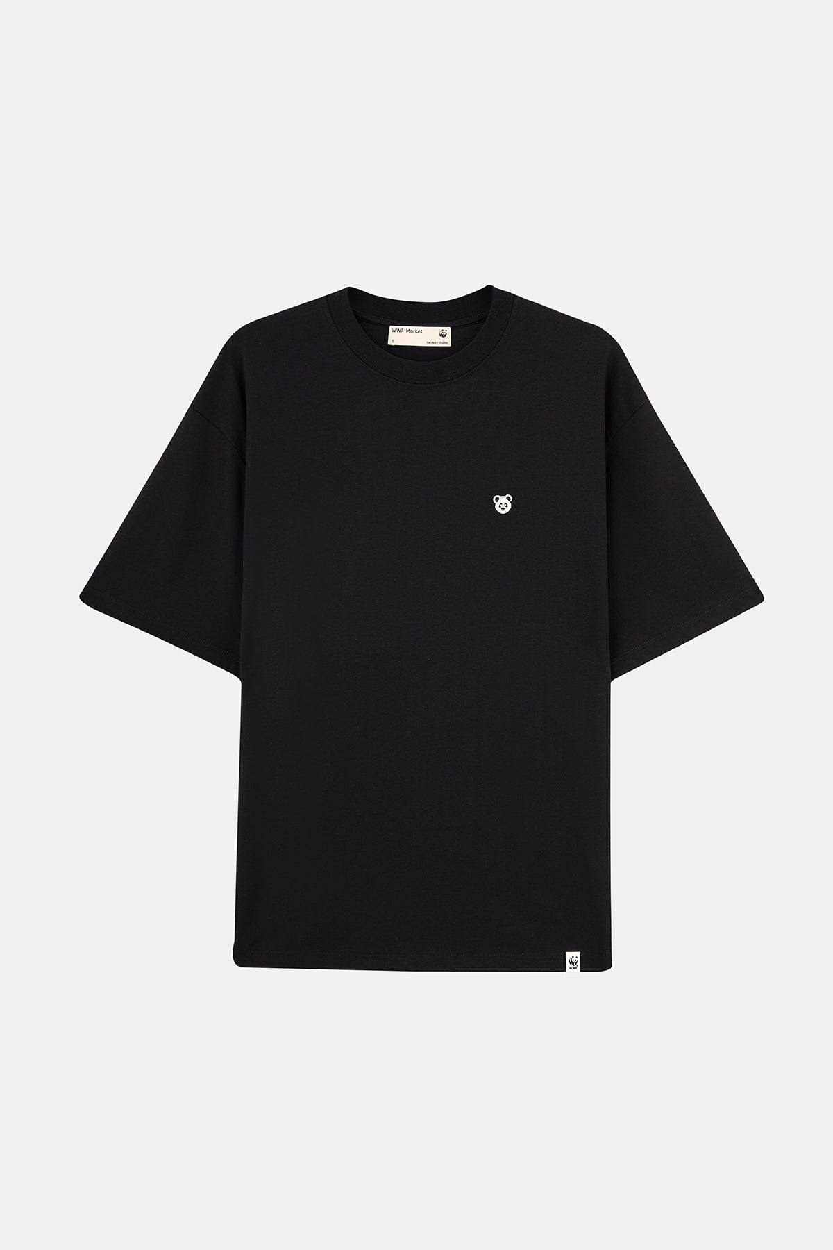 Panda Oversize Lightweight T-Shirt - Siyah