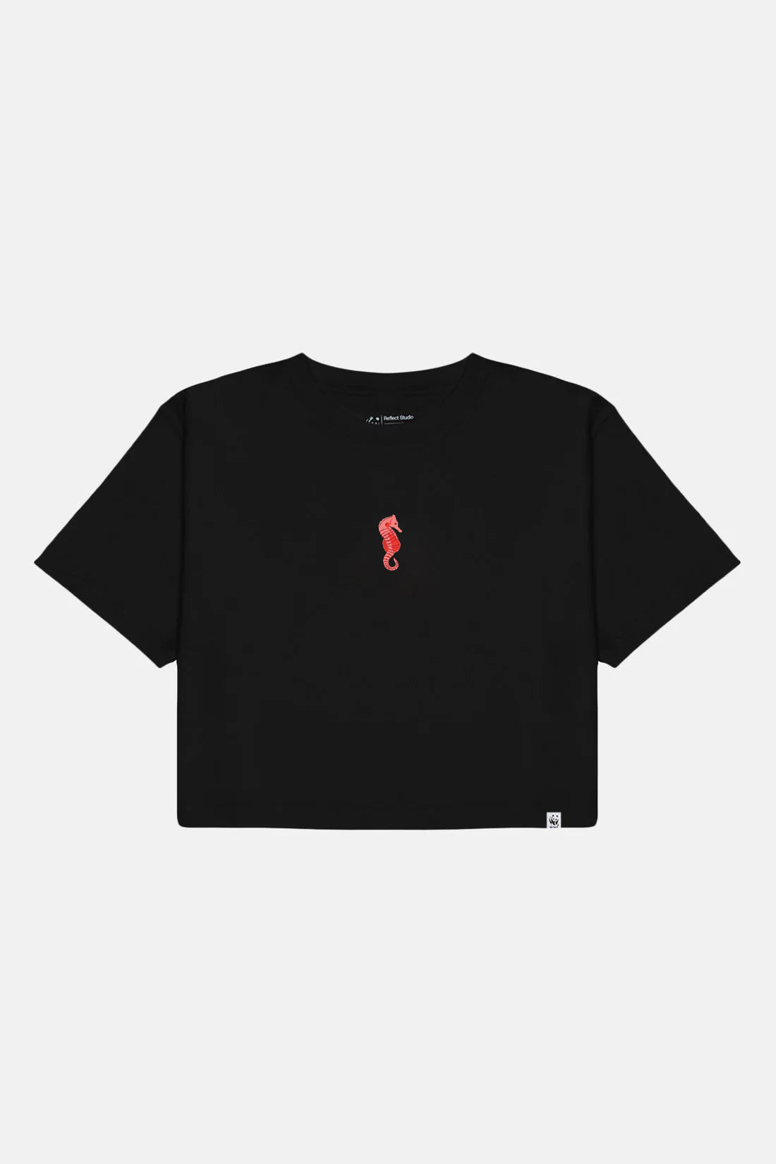 Denizatı Lightweight Crop T-Shirt - Siyah
