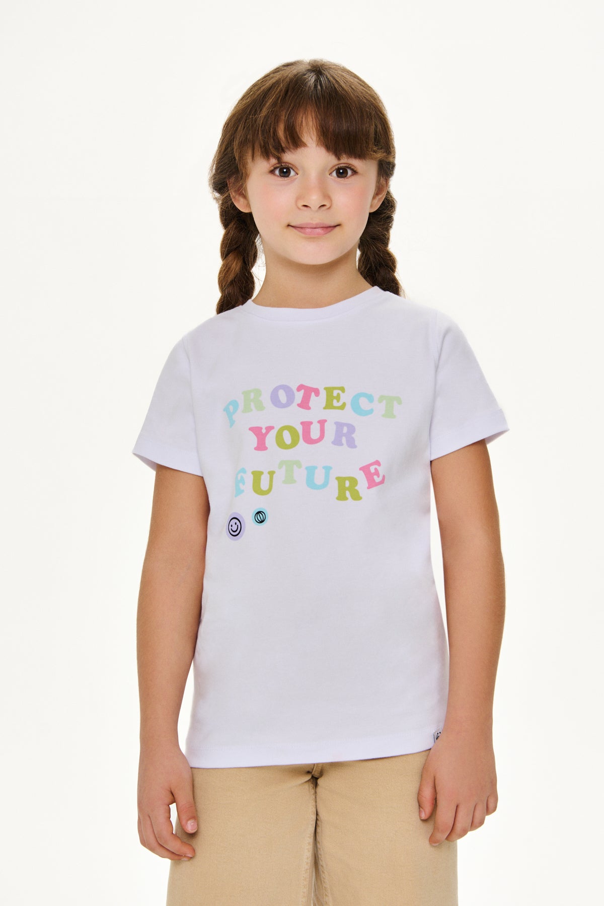 Protect Your Future Premium Çocuk T-Shirt - Beyaz