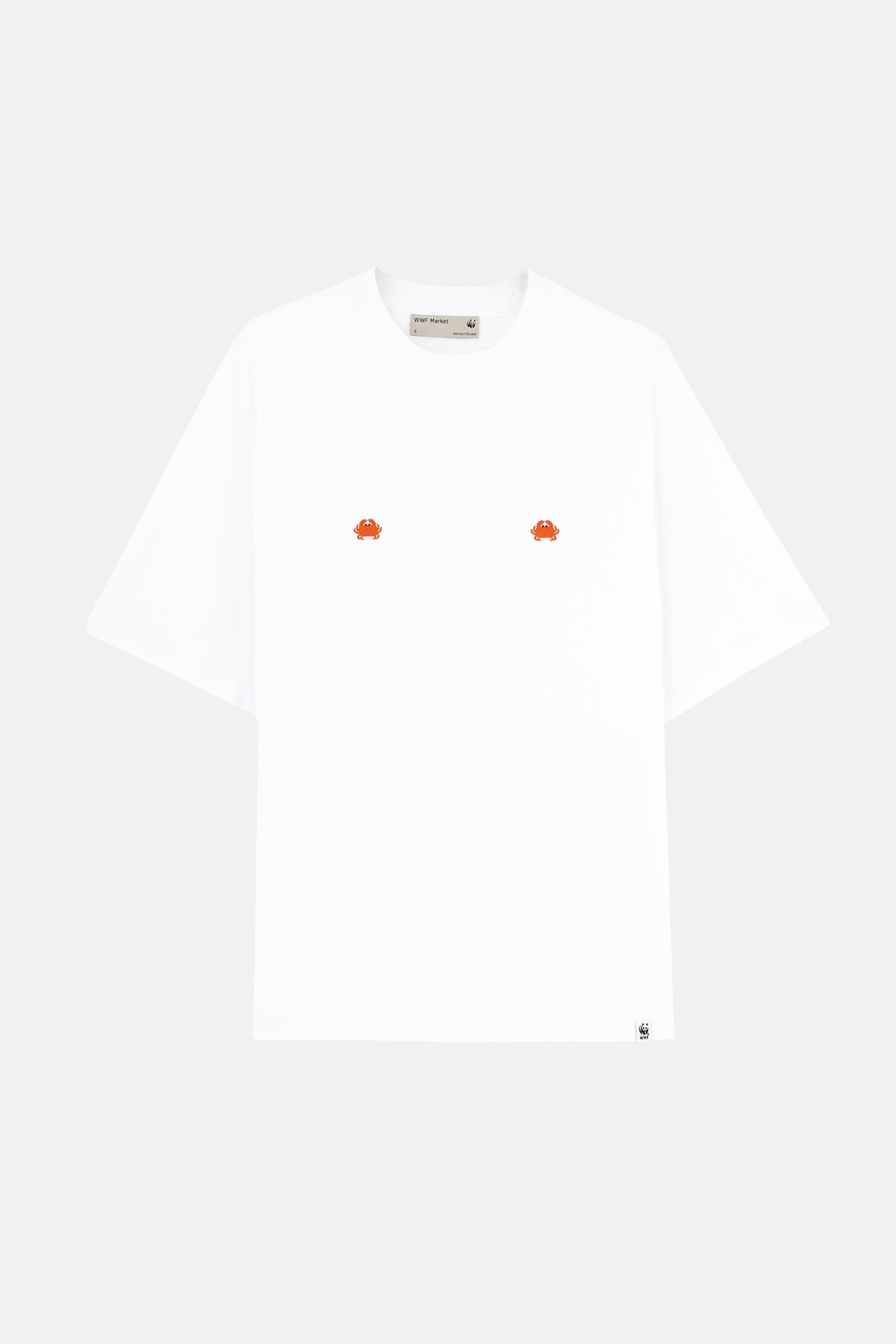 Yengeçler Oversize Lightweight T-Shirt - Beyaz