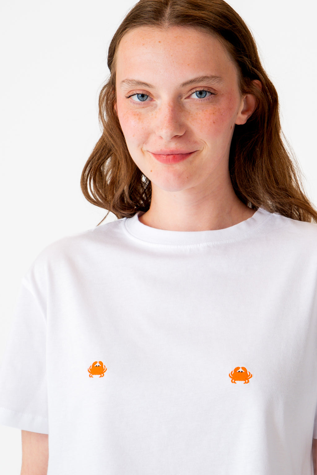Yengeçler Lightweight Crop T-Shirt - Beyaz