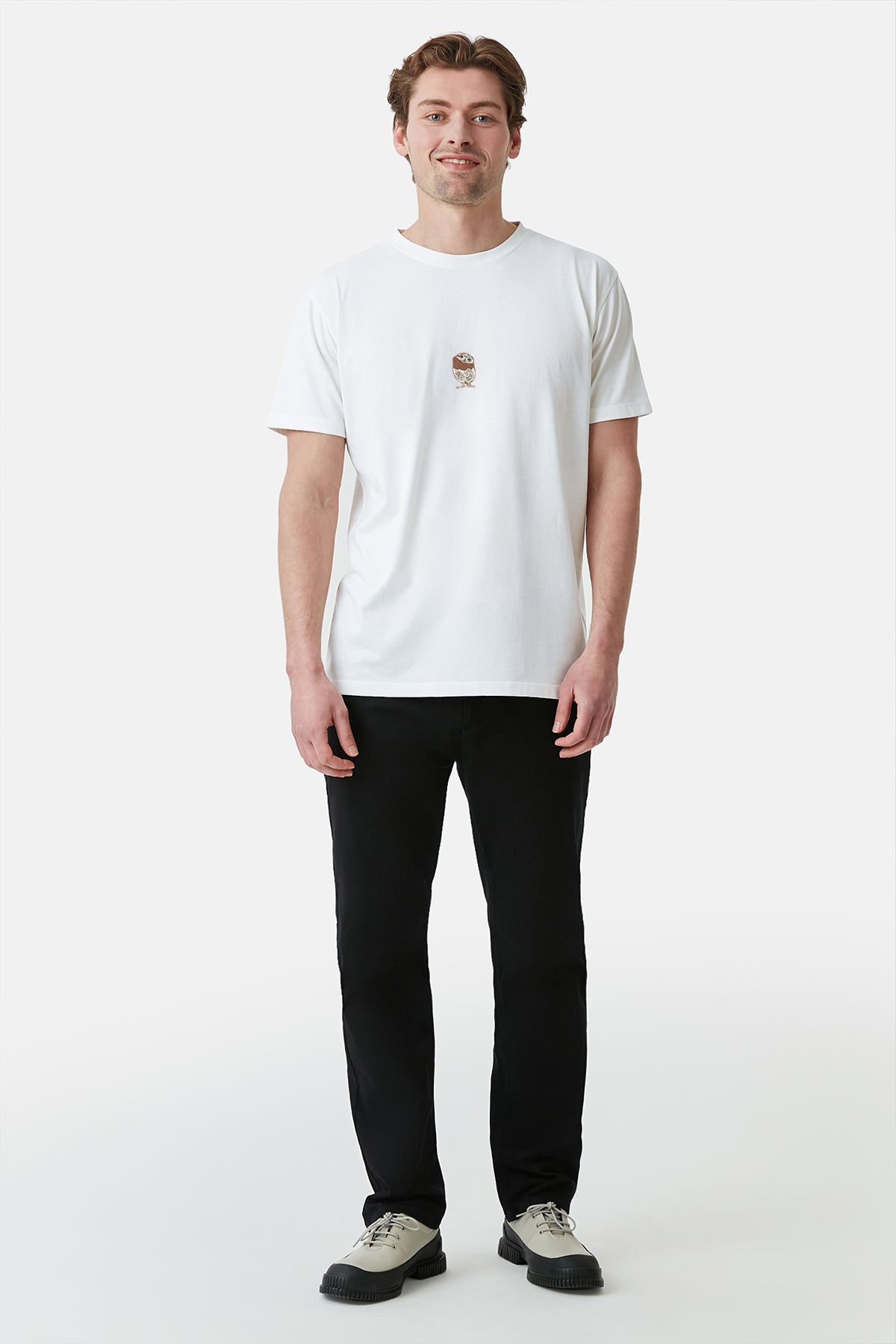 Cin Baykuşu Light-Weight T-shirt - Beyaz