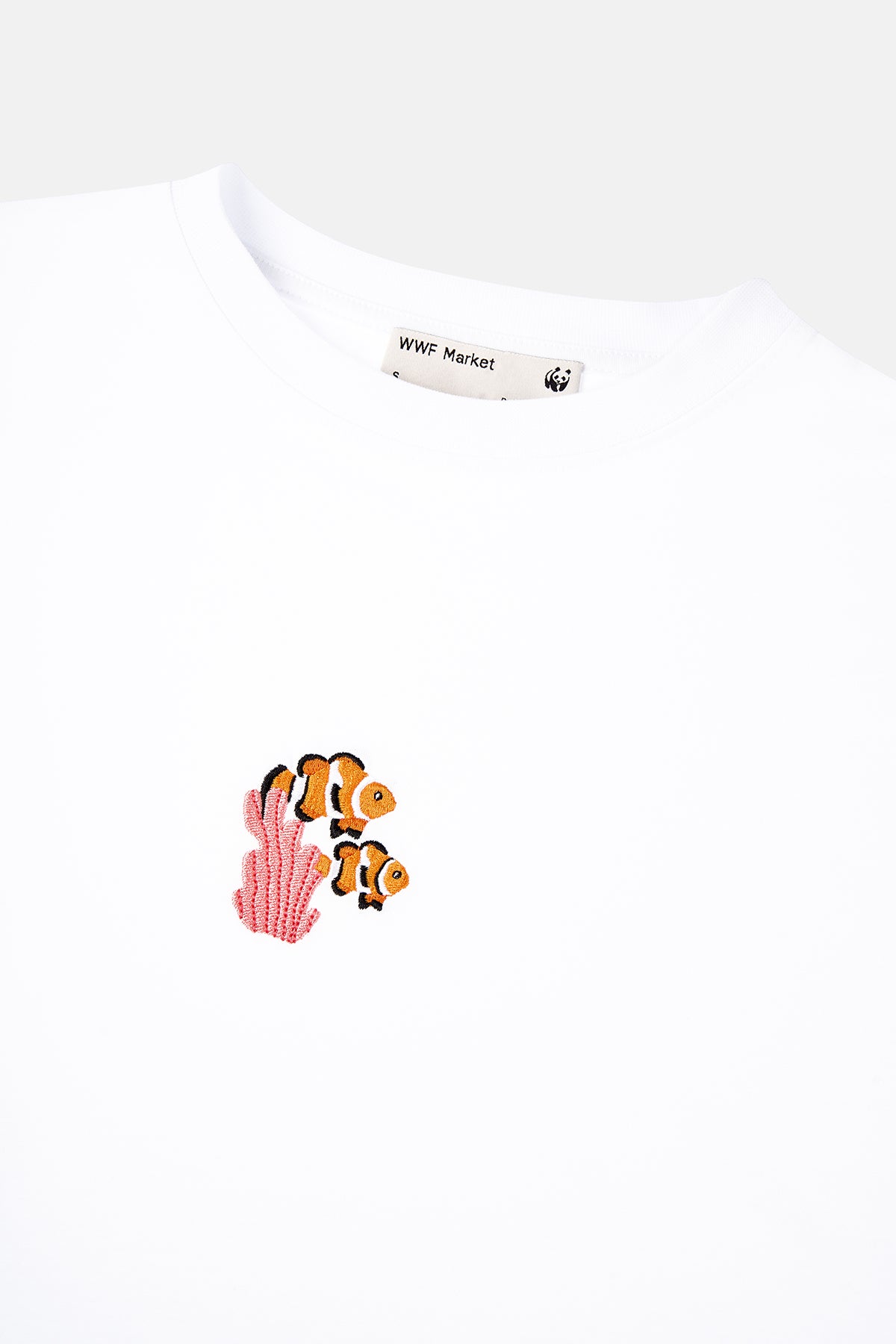 Palyaço Balığı Lightweight Crop T-Shirt - Beyaz