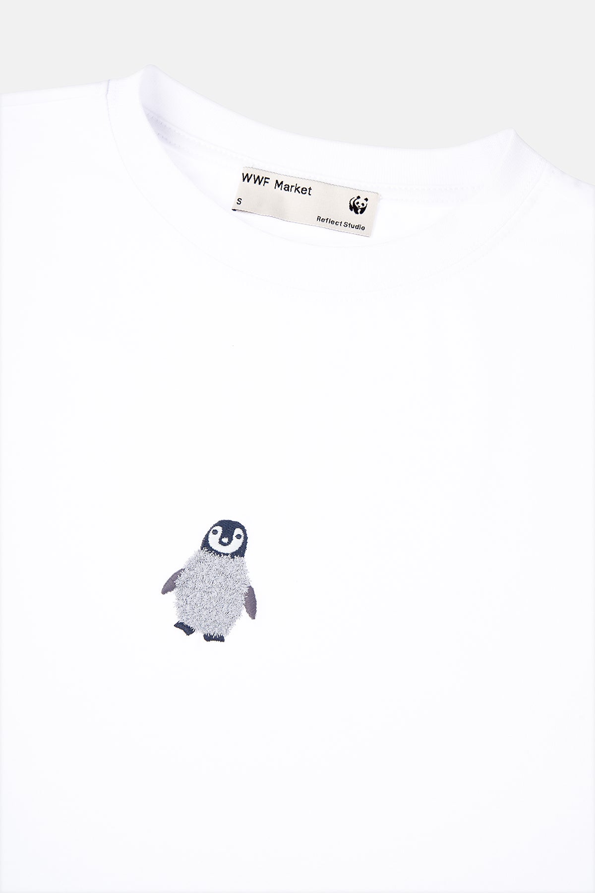 Yavru İmparator Penguen Lightweight Crop T-Shirt - Beyaz