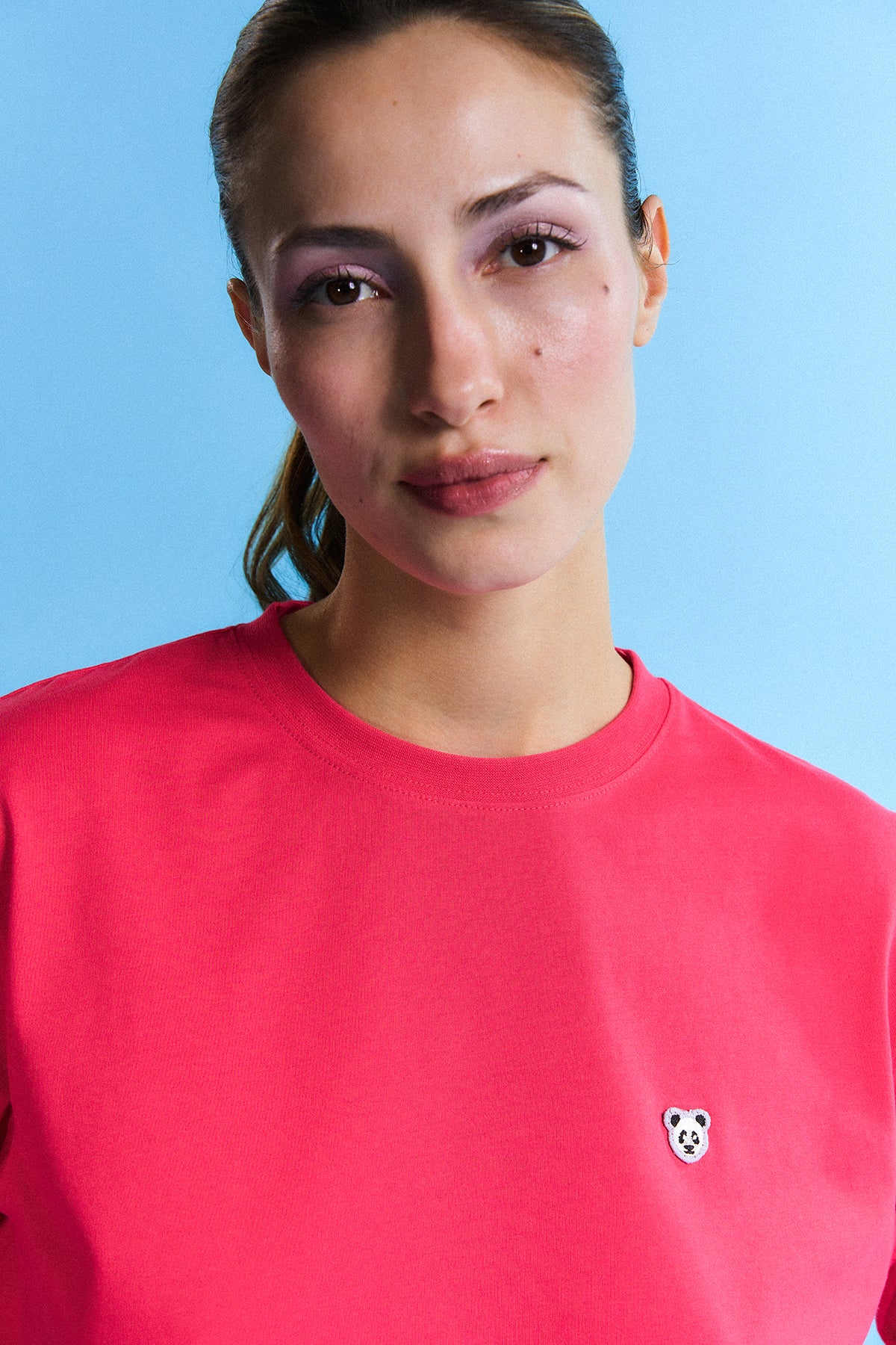Panda Lightweight T-Shirt - Nar Çiçeği