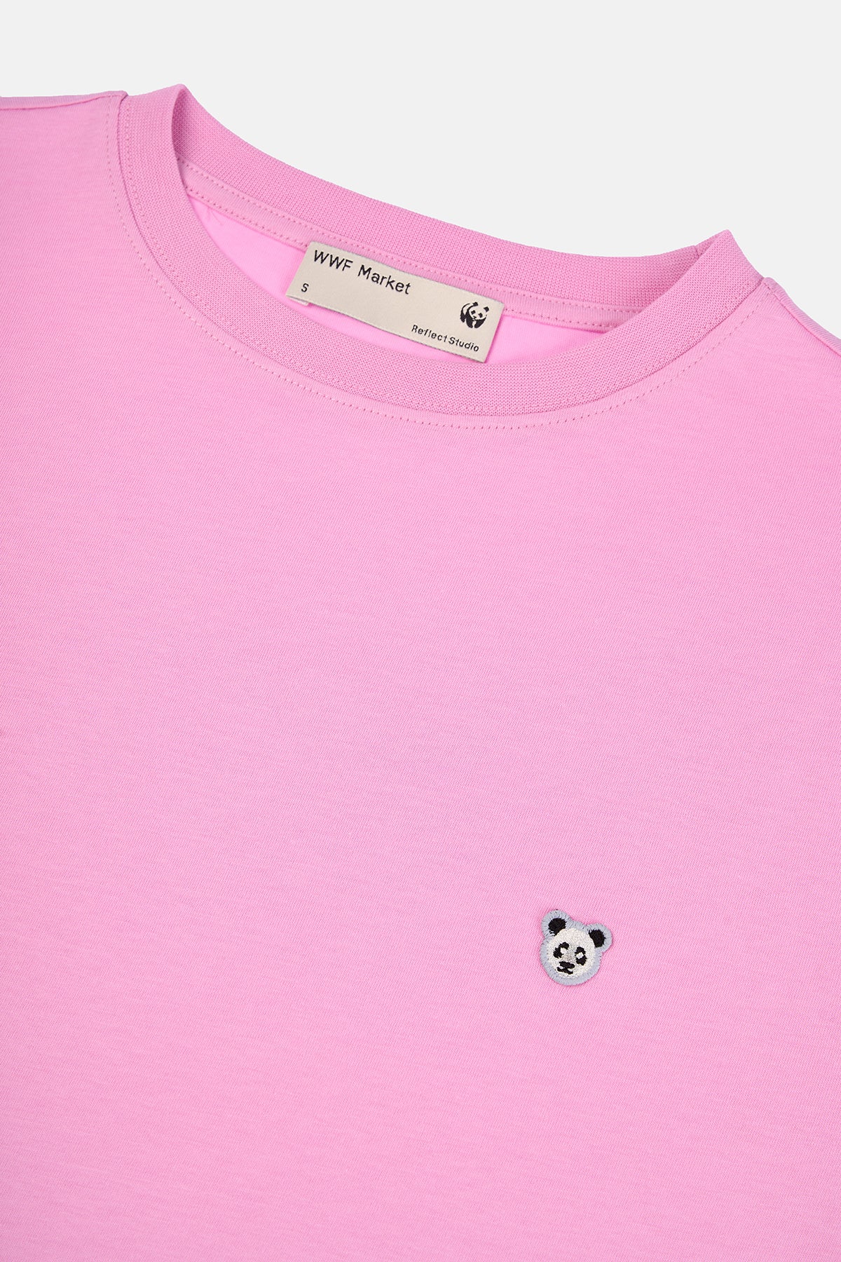 Panda Lightweight Crop T-Shirt - Pembe