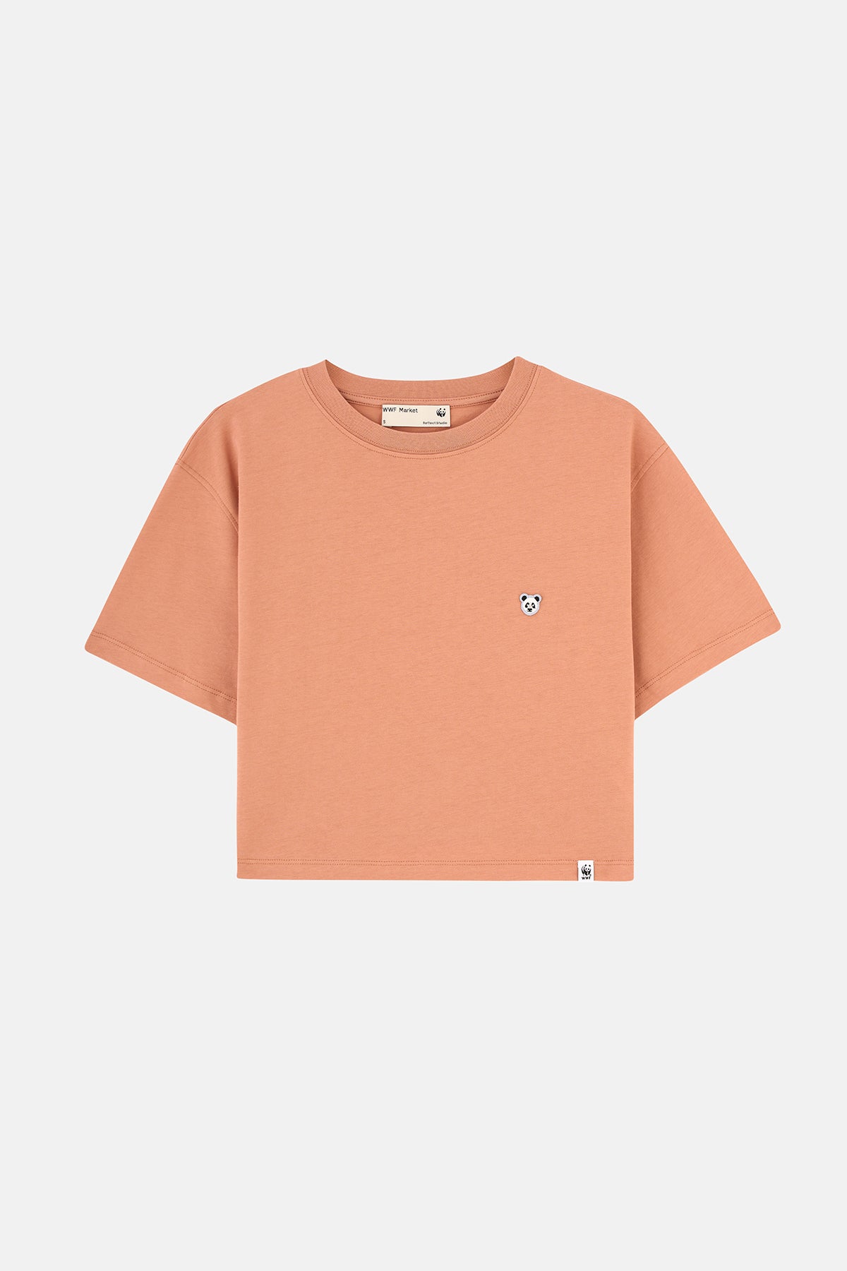Panda Lightweight Crop T-Shirt - Somon Rengi