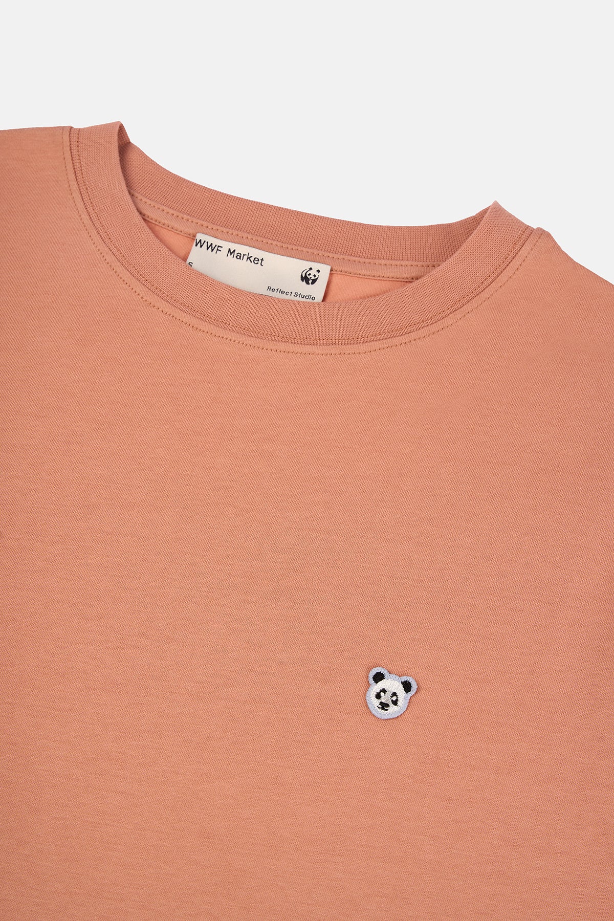 Panda Lightweight Crop T-Shirt - Somon Rengi