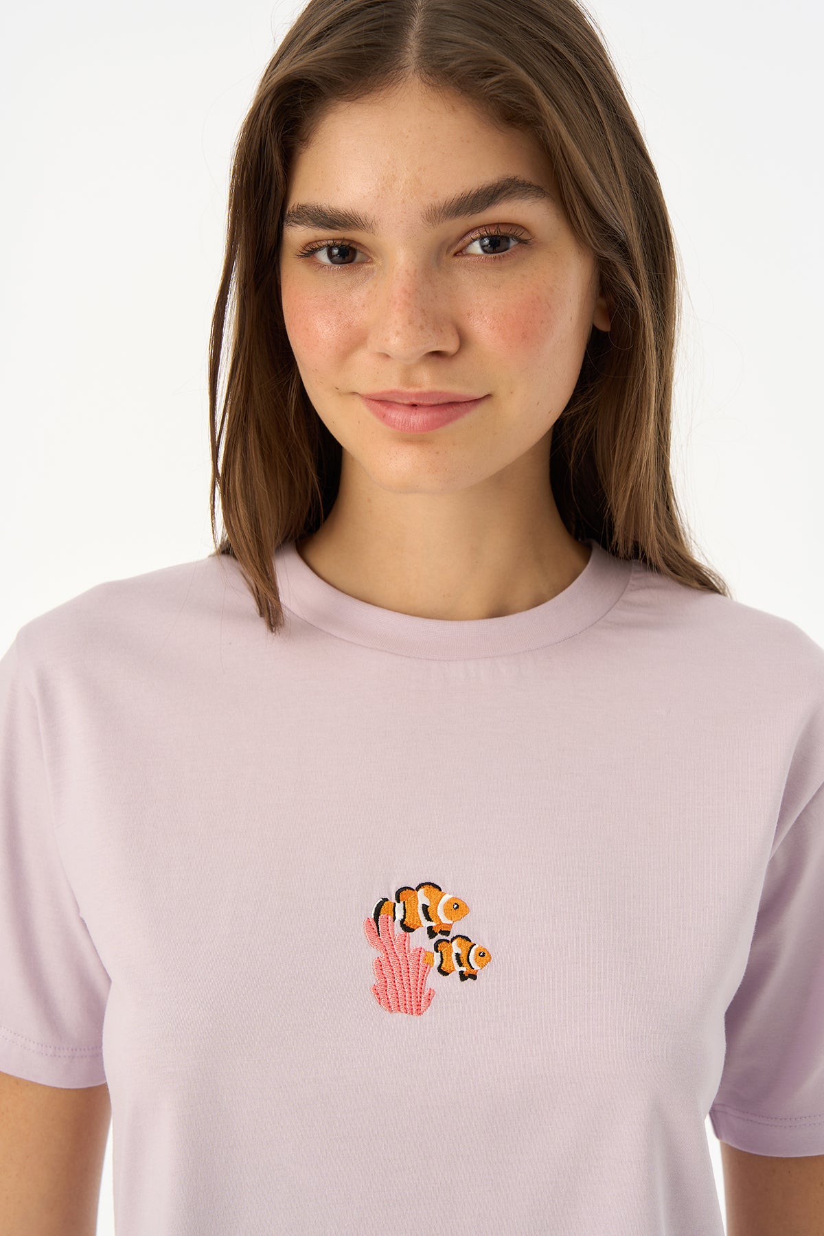 Palyaço Balığı Light Weight Kadın T-Shirt - Lila