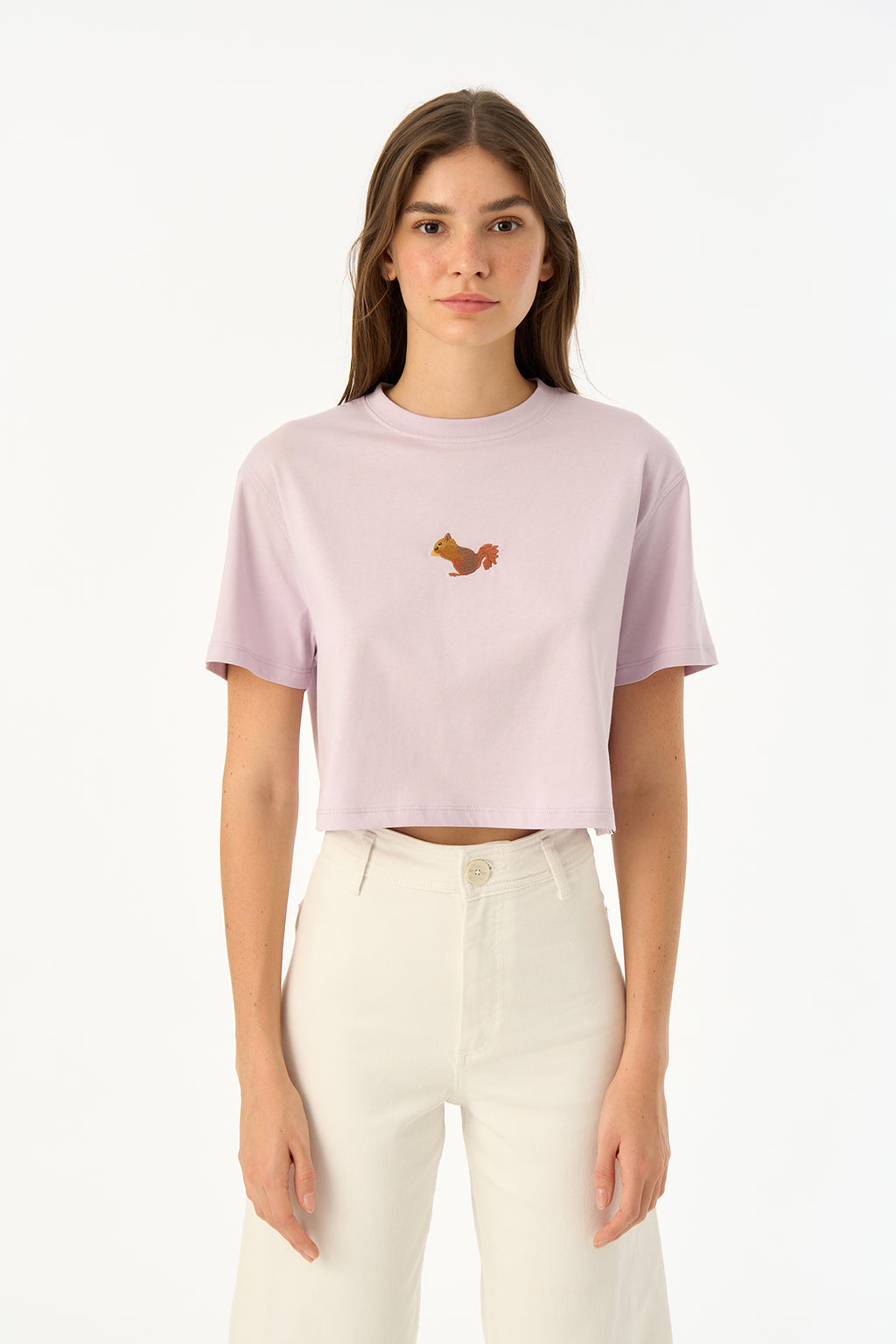 Sincap Light Weight Crop T-Shirt - Lila