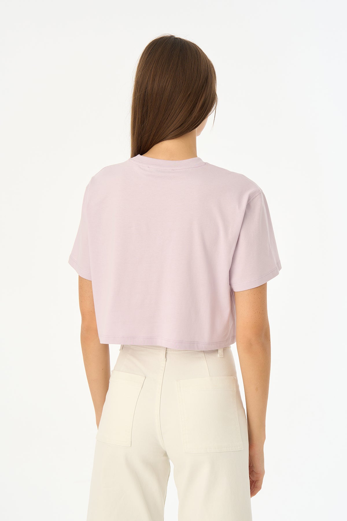 Sincap Light Weight Crop T-Shirt - Lila