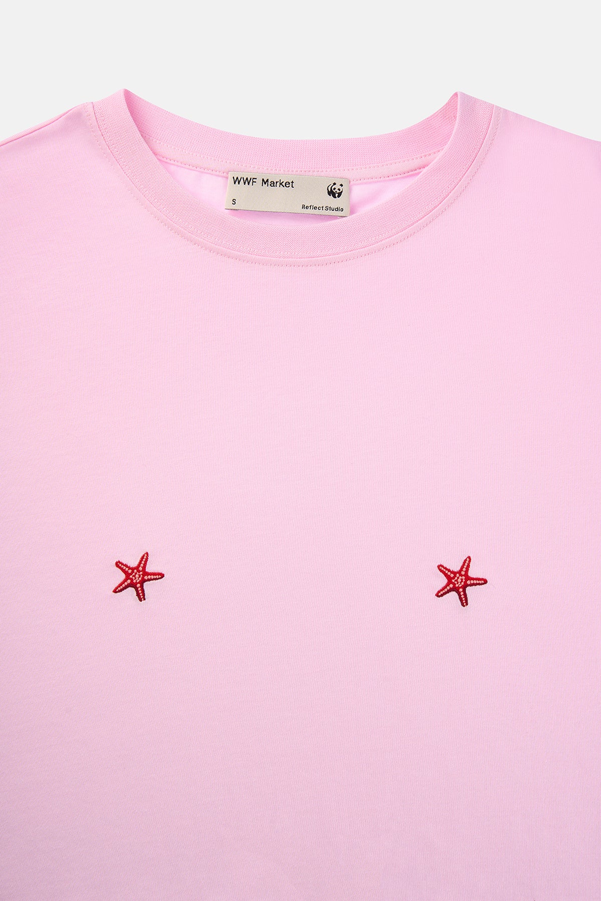 Deniz Yıldızları Lightweight Crop T-Shirt - Pembe
