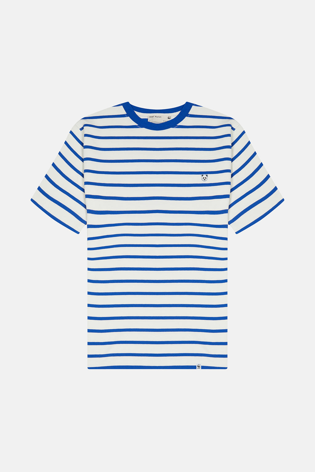 Panda Supreme Çizgili T-Shirt - Mavi/Krem