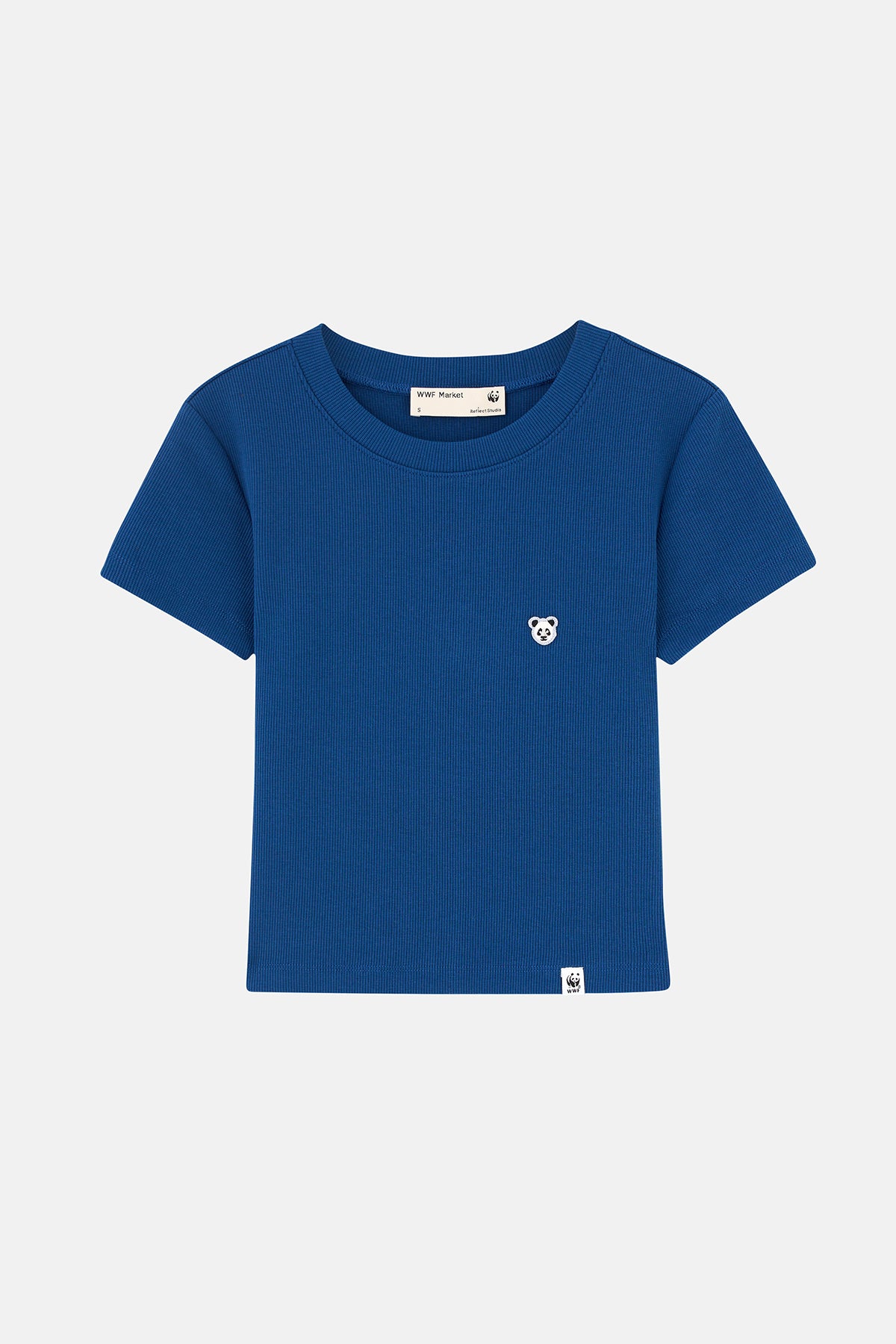 Panda Ribana Crop T-Shirt - Lacivert