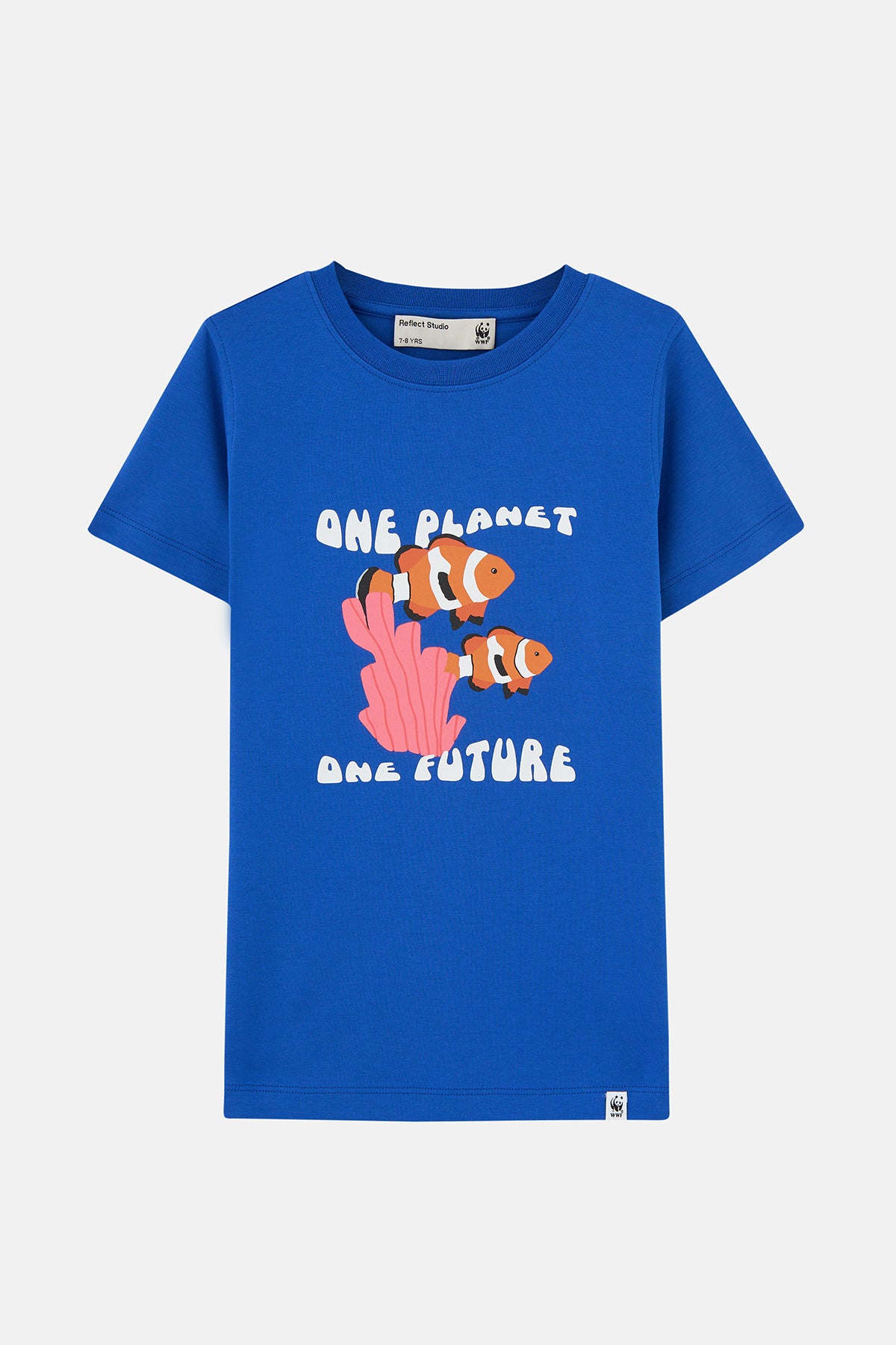 One Planet One Future Premium Çocuk T-Shirt - Saks Mavi