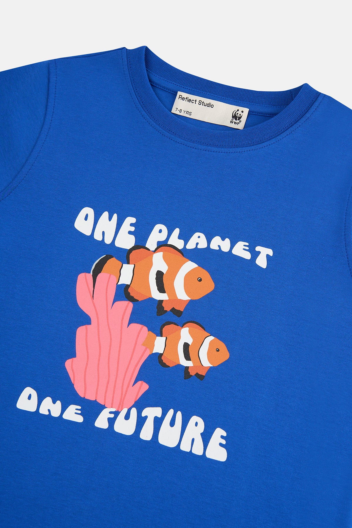 One Planet One Future Premium Çocuk T-Shirt - Saks Mavi
