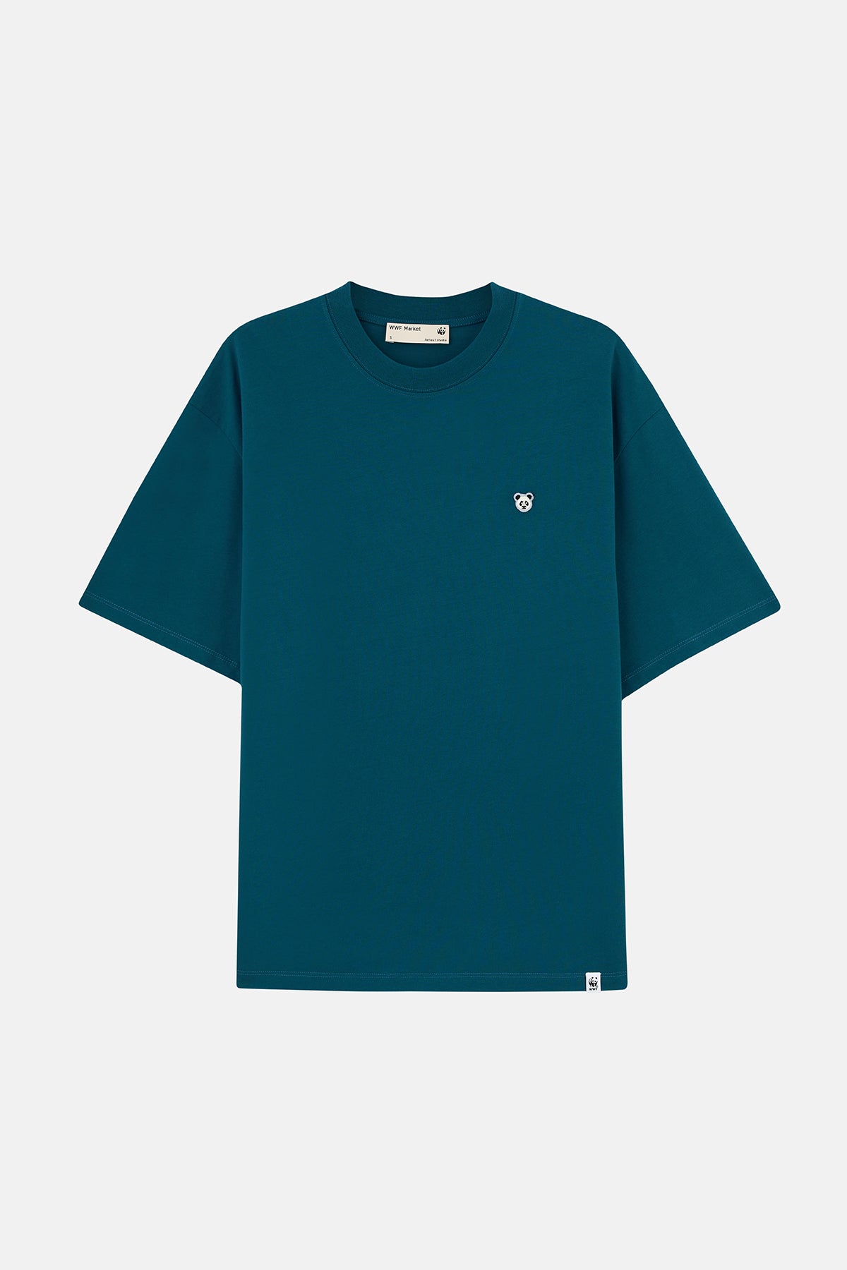 Panda Oversize Lightweight T-Shirt - Petrol Yeşili