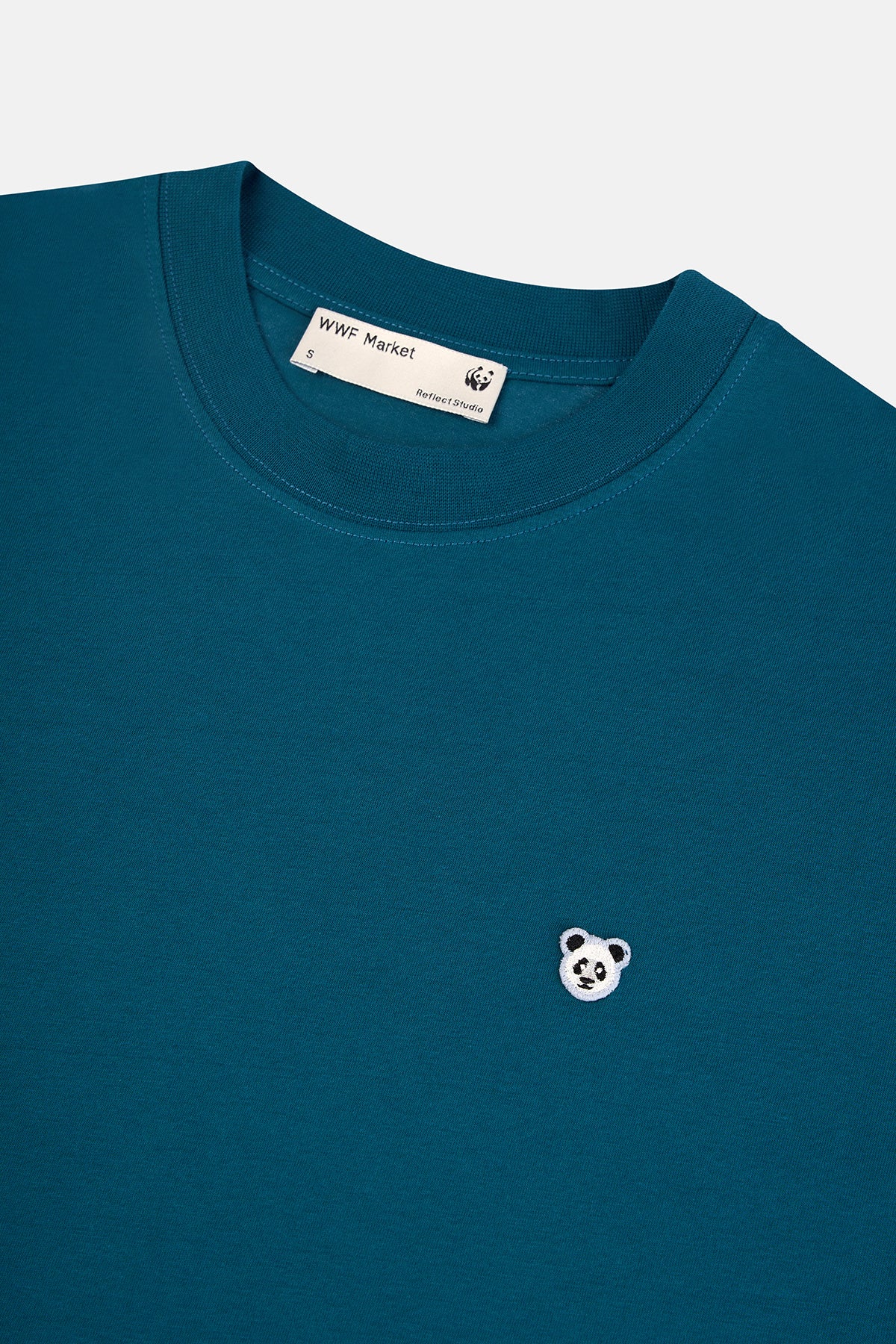 Panda Oversize Lightweight T-Shirt - Petrol Yeşili