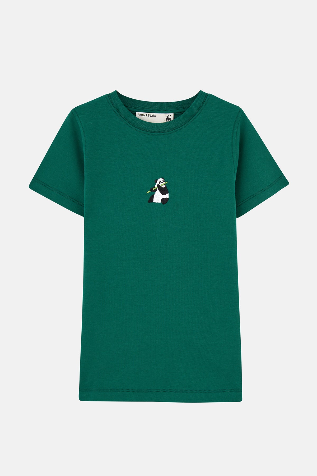 Panda Premium Çocuk T-Shirt - Nefti Yeşil