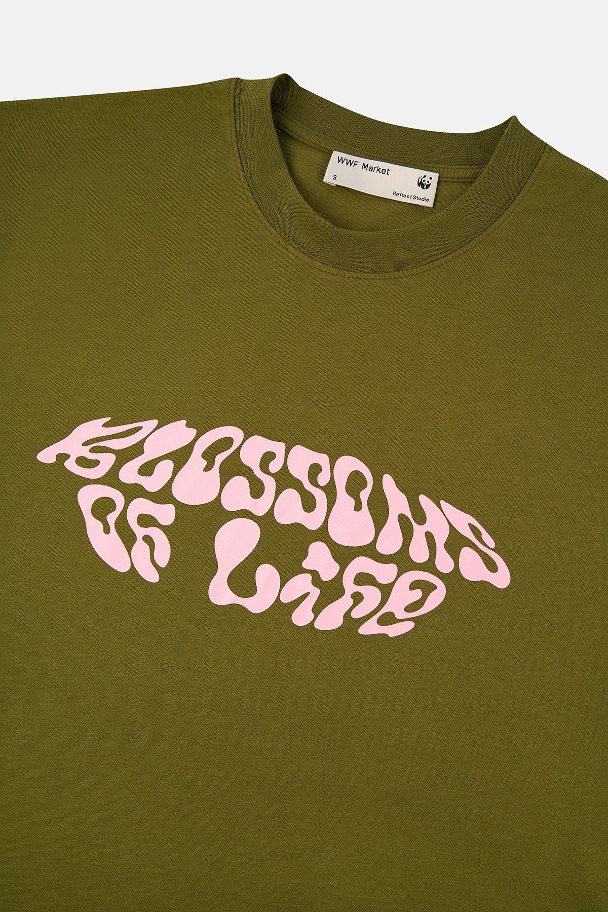Blossoms Oversize Lightweight T-Shirt - Haki