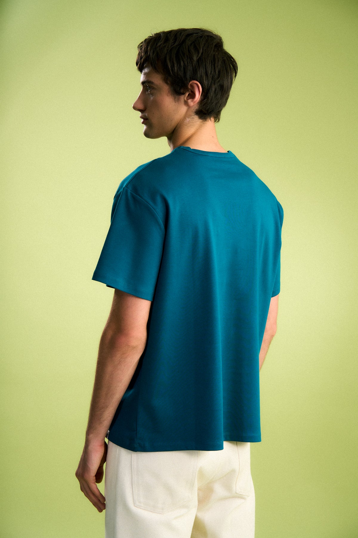 Yellow Tang Oversize Premium T-Shirt - Petrol Yeşili