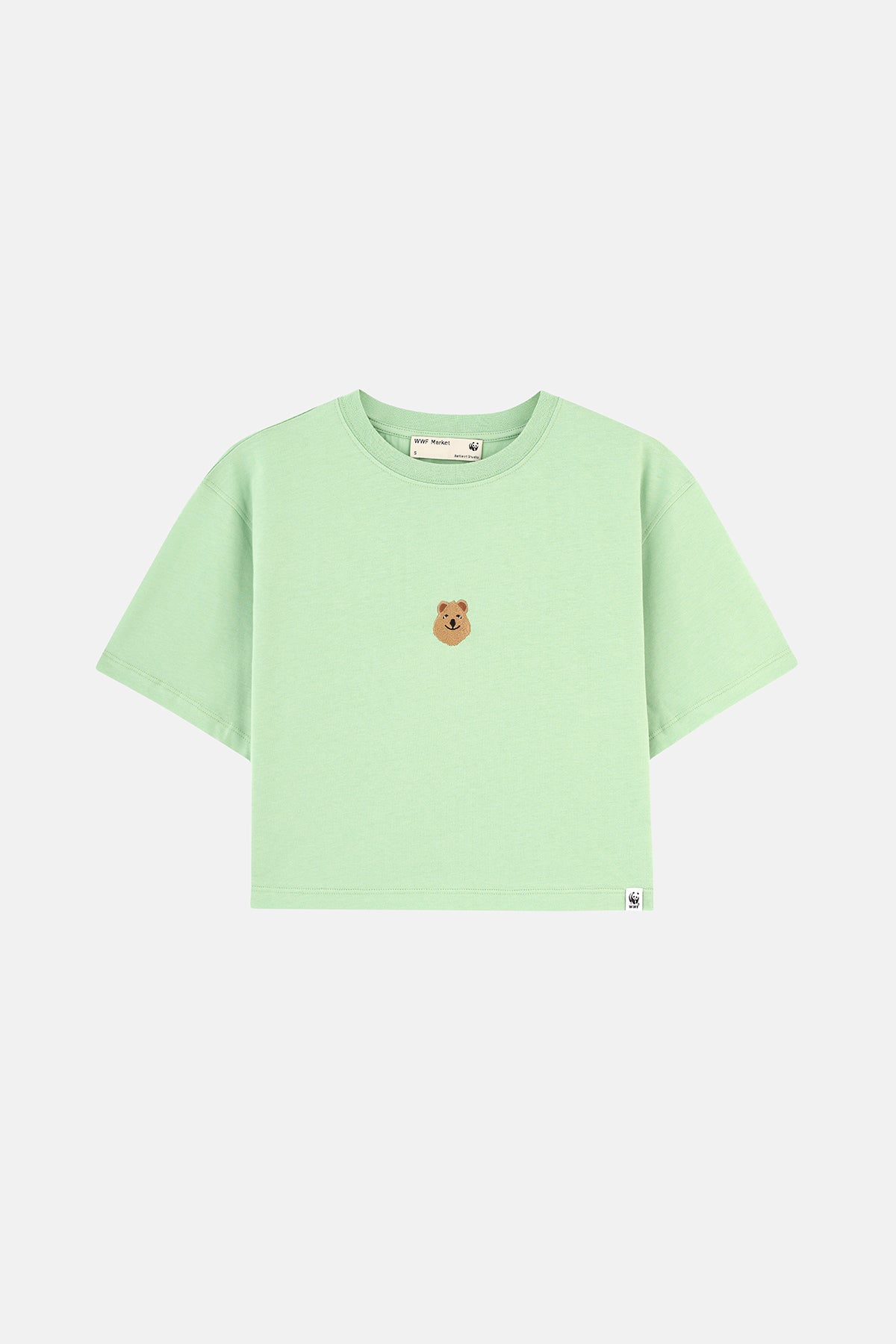 Quokka Lightweight Crop T-Shirt - Su Yeşili