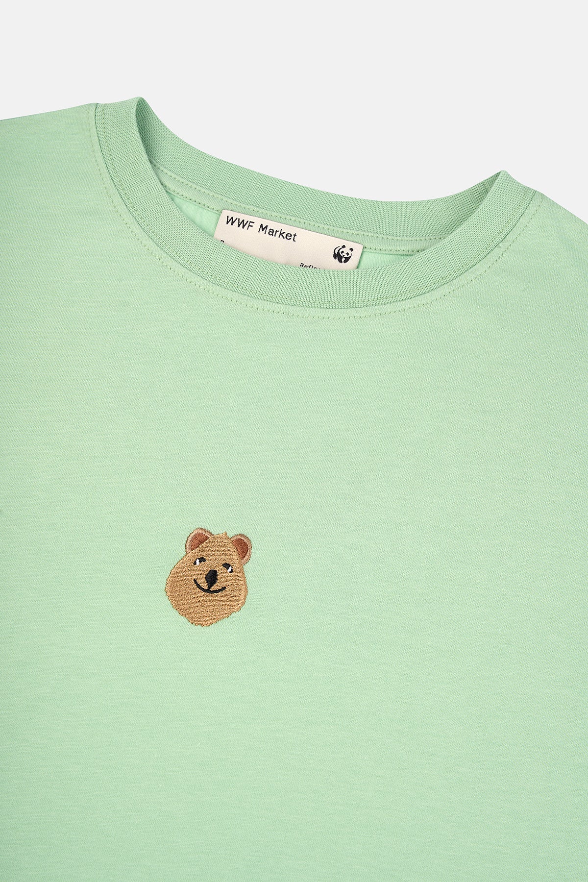 Quokka Light-Weight Crop T-Shirt - Su Yeşili