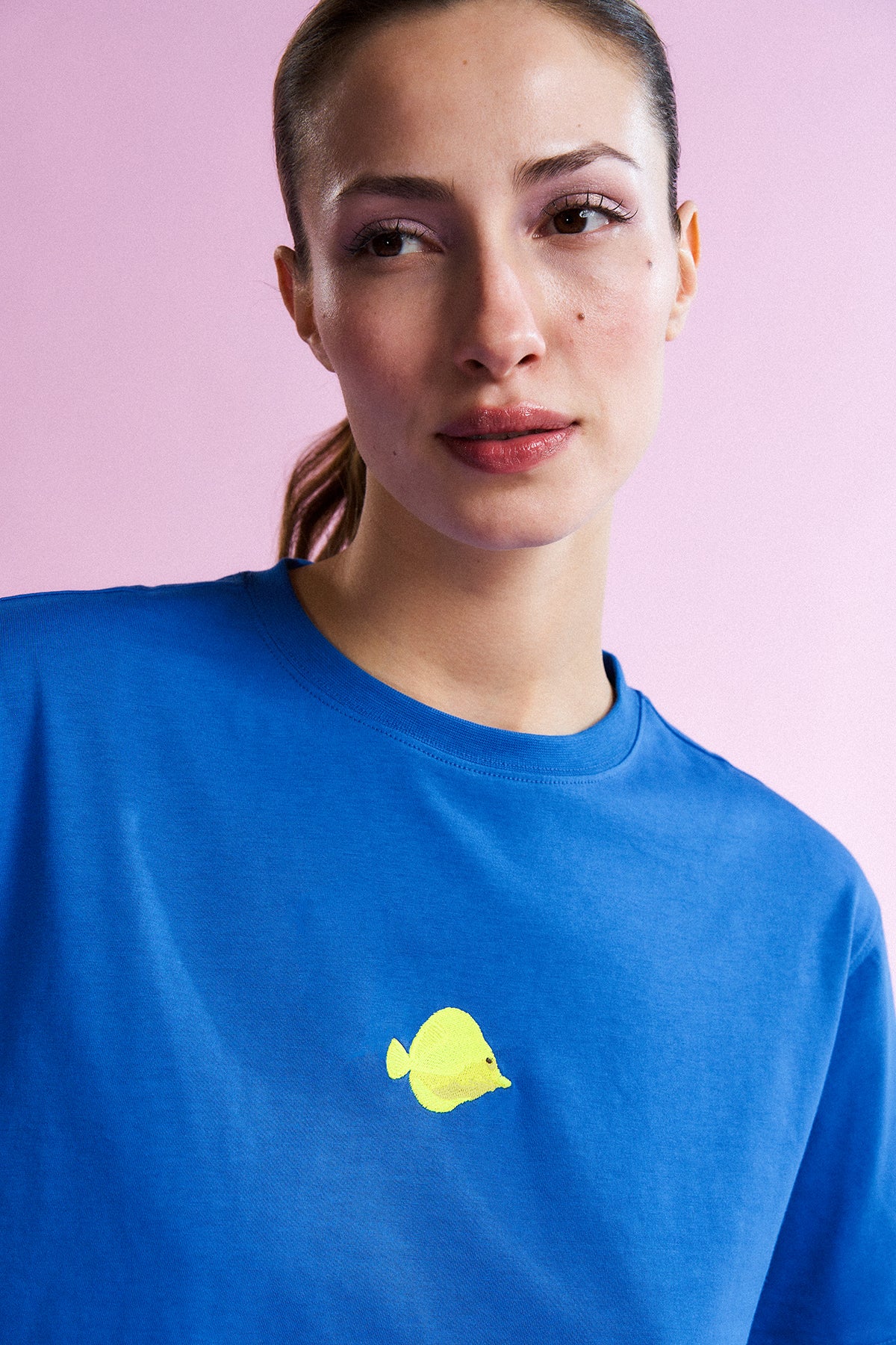 Yellow Tang Lightweight Crop T-Shirt - Saks Mavi