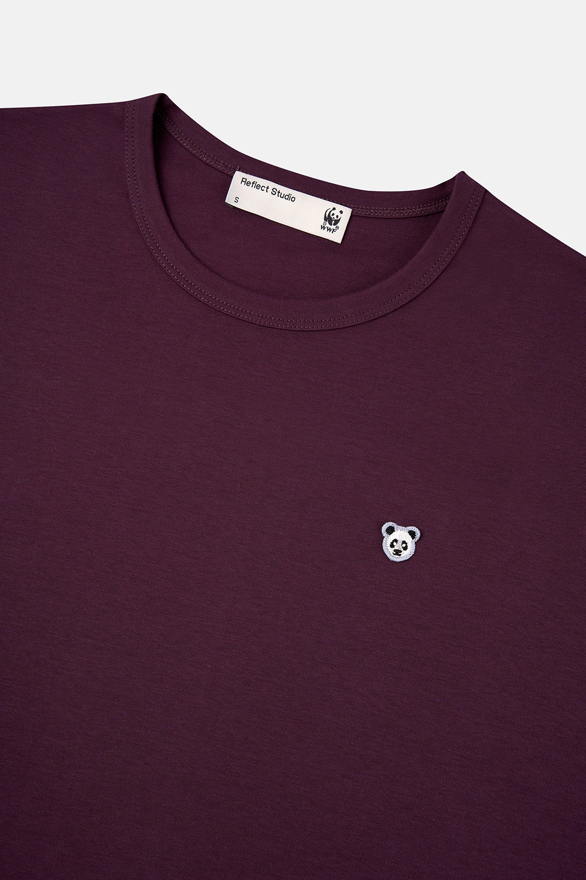 Panda Oversize Premium T-Shirt - Koyu Mor